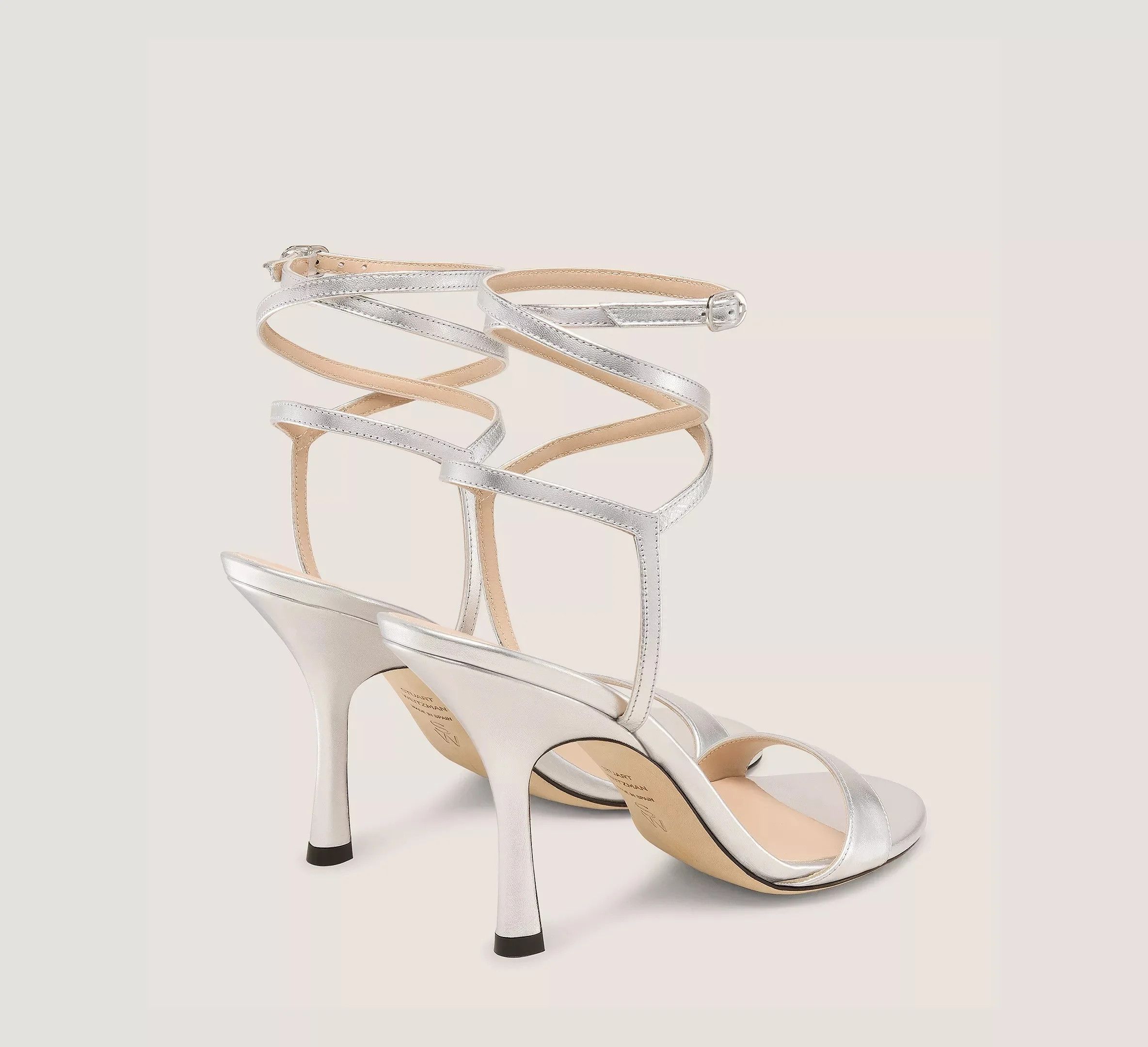 Stuart Weitzman os11x0126 Nudist Wrap Sandals in Silver Size US 11 / IT 41 - 3 Thumbnail