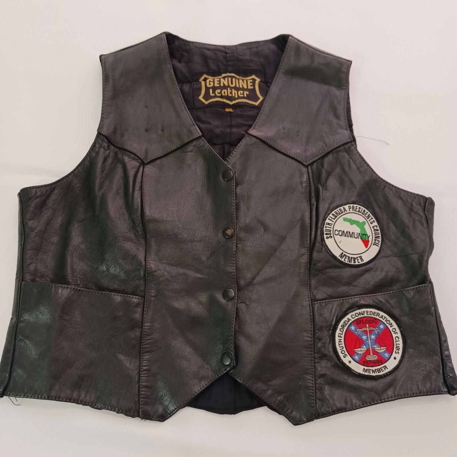 Genuine Leather Latin American Motorcycle Genuine Leather Men's Black 3XL Size US XXL / EU 58 / 5 - 8 Thumbnail