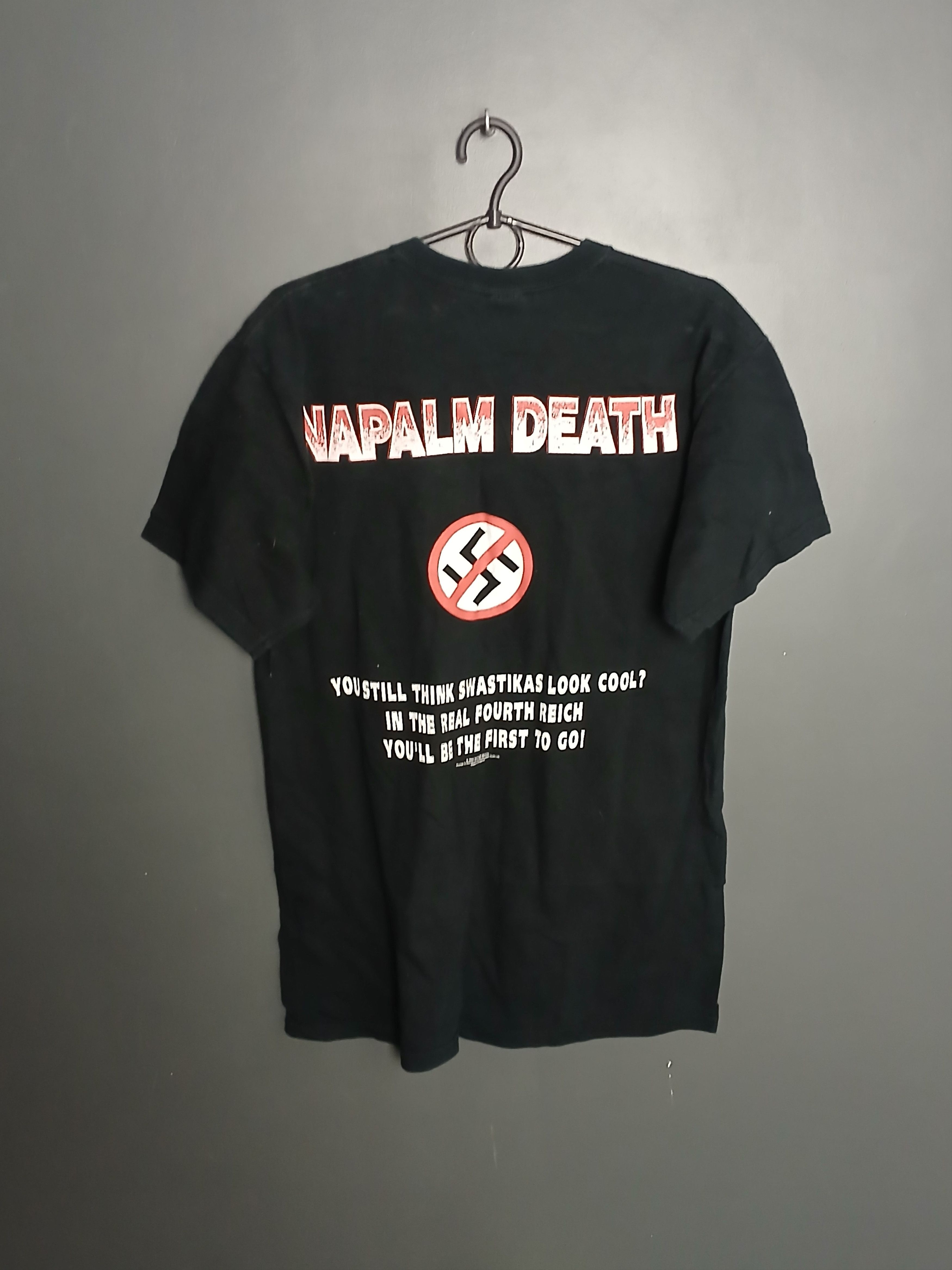 Band Tees × Vintage Vintage 2003 Napalm Death Nazo Punks Fuck Off T-Shirt Size US M / EU 48-50 / 2 - 2 Thumbnail
