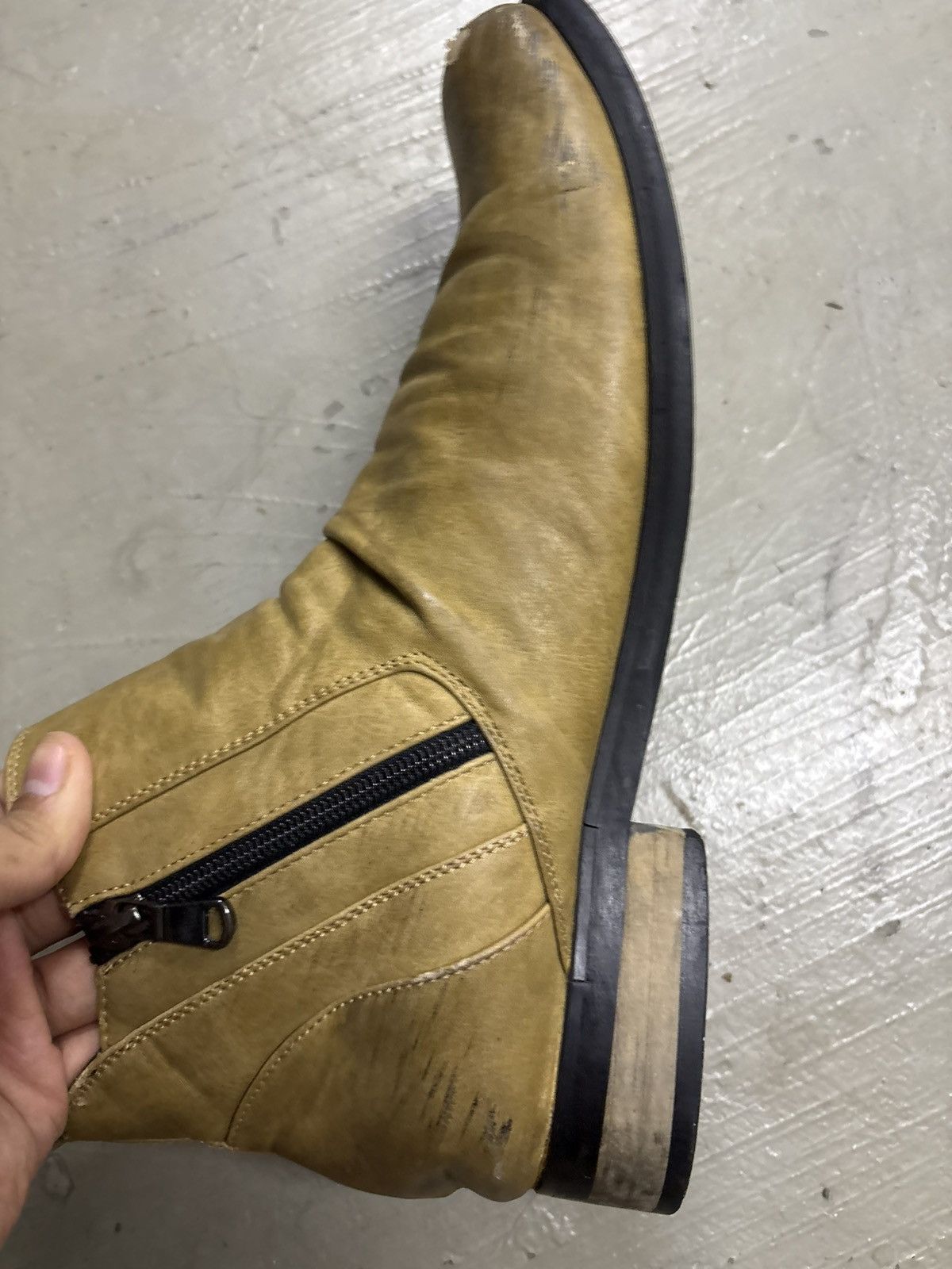 Guidi No Label Side Zip Leather Boots Wrinkle Slouch Boot Size US 11.5 / EU 44-45 - 10 Thumbnail