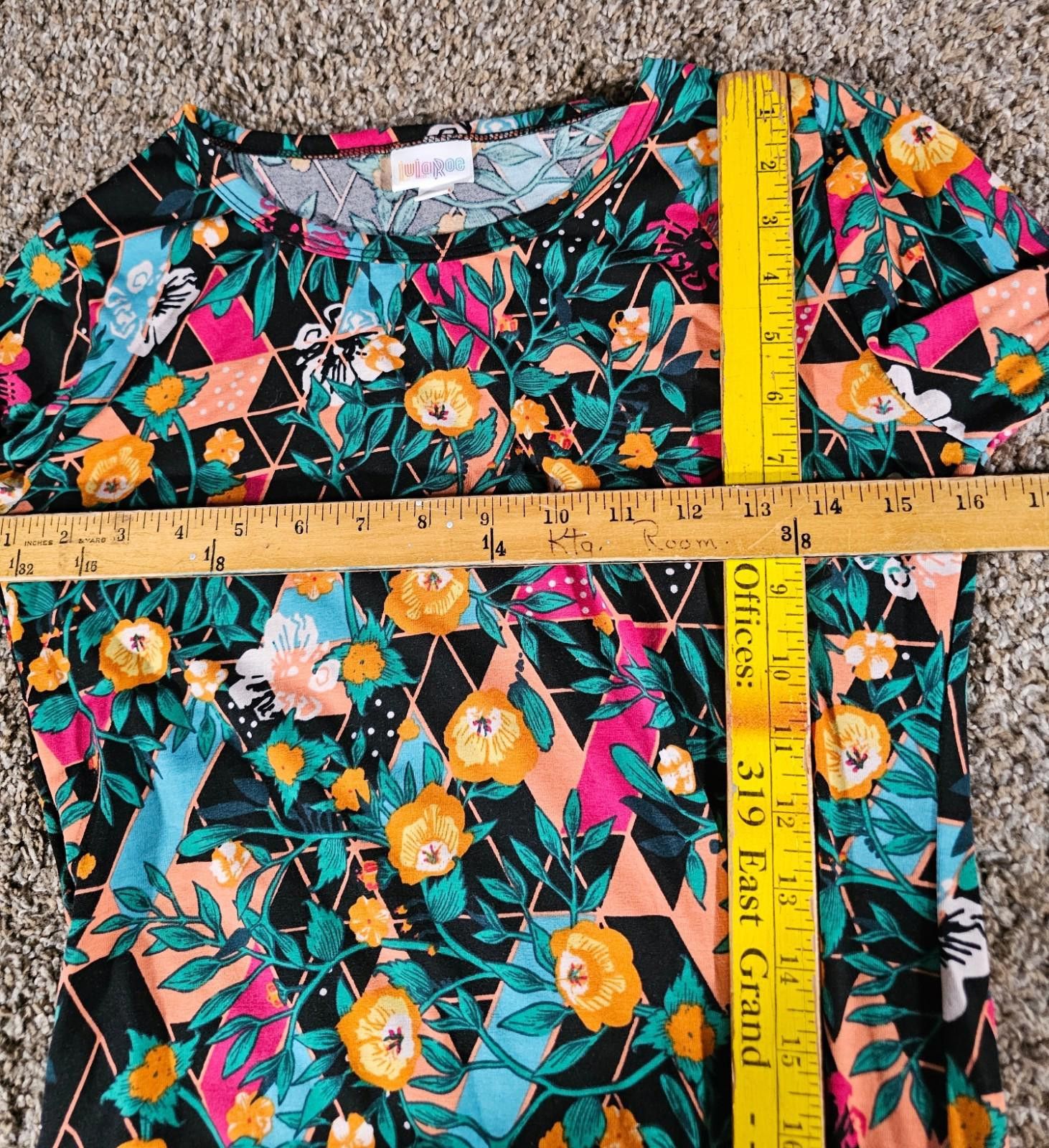 Other Lularoe Argyle Floral Dress XS Size XS / US 0-2 / IT 36-38 - 4 Thumbnail