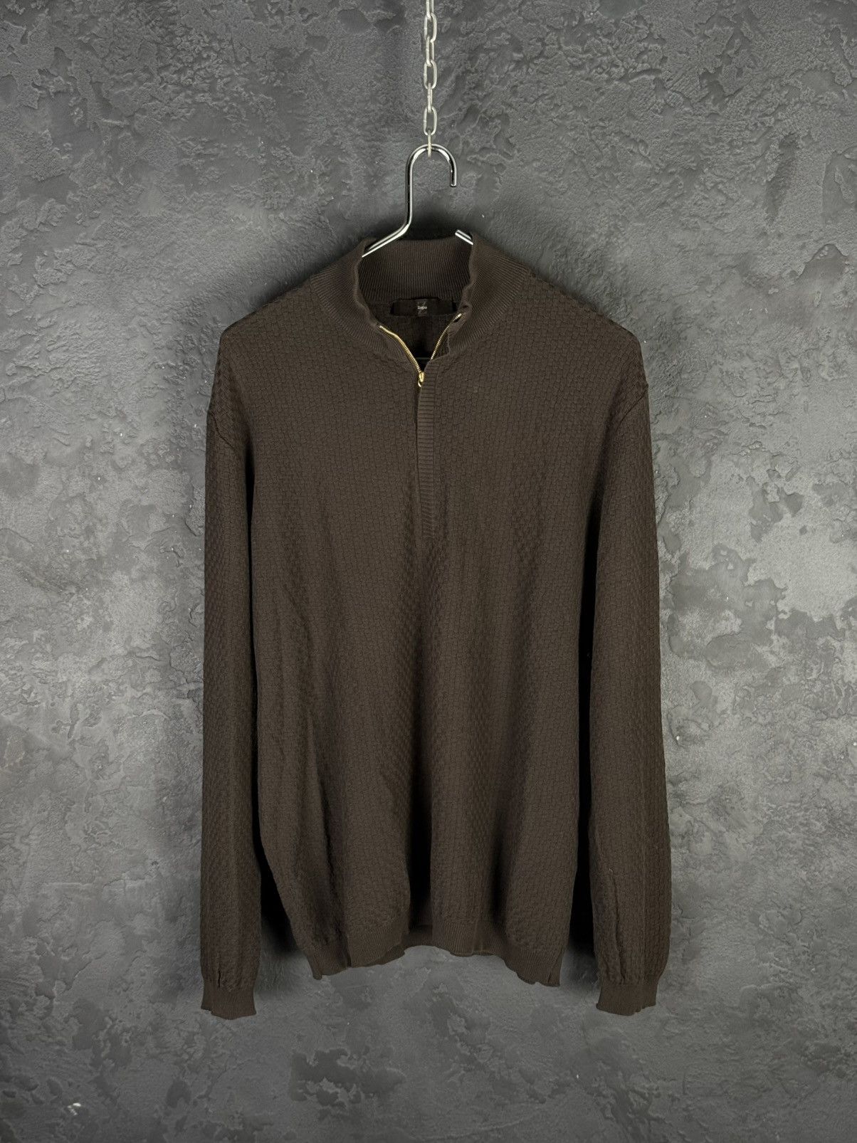 Z Zegna Ermenegildo Zegna Wool 1/4 Zip Sweater Size 54 Size US XL / EU 56 / 4 - 1 Thumbnail