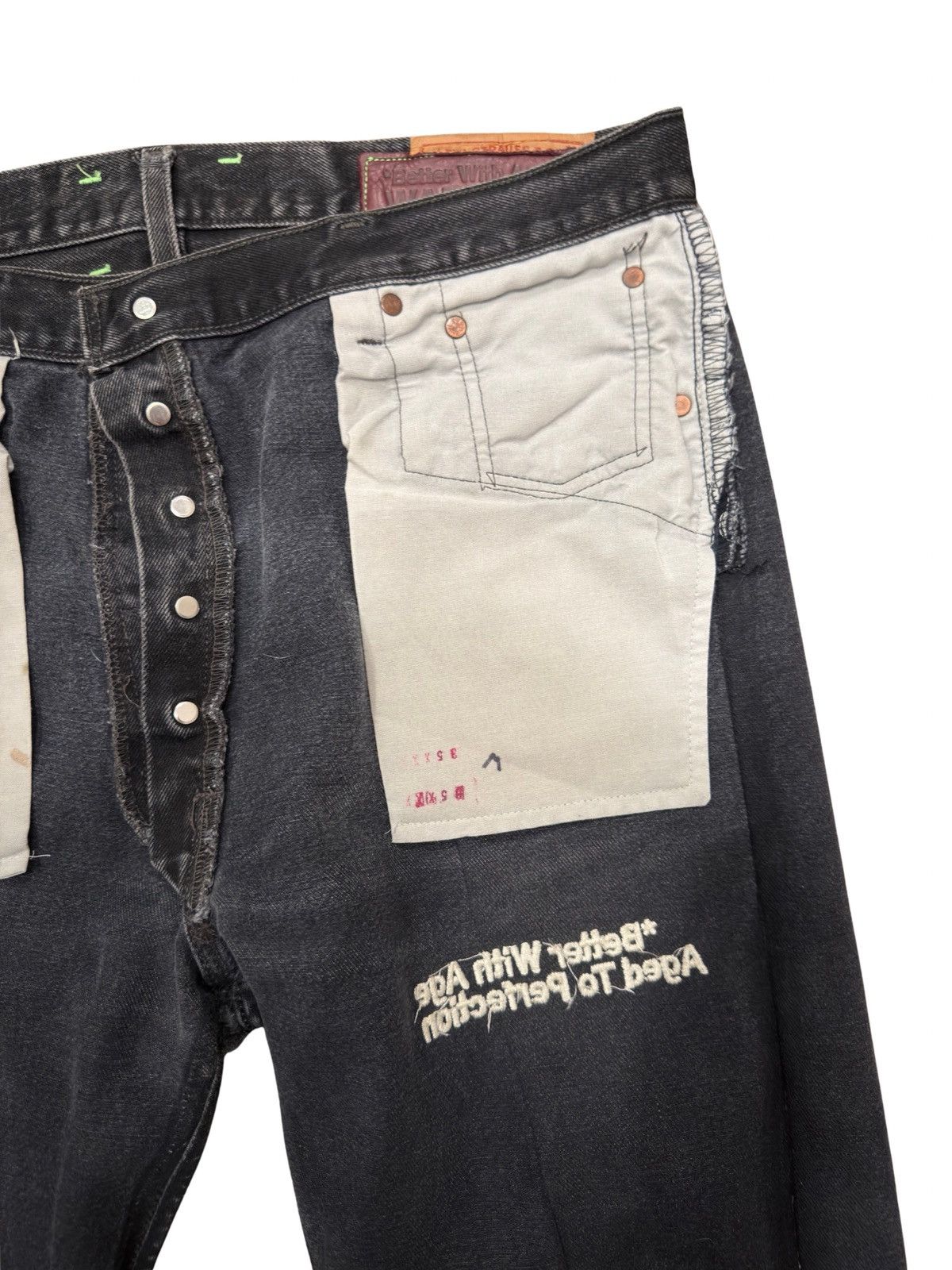 Better With Age BETTER WITH AGE DERBY PLEATED DENIM "BLACK" Size US 35 - 11 Thumbnail