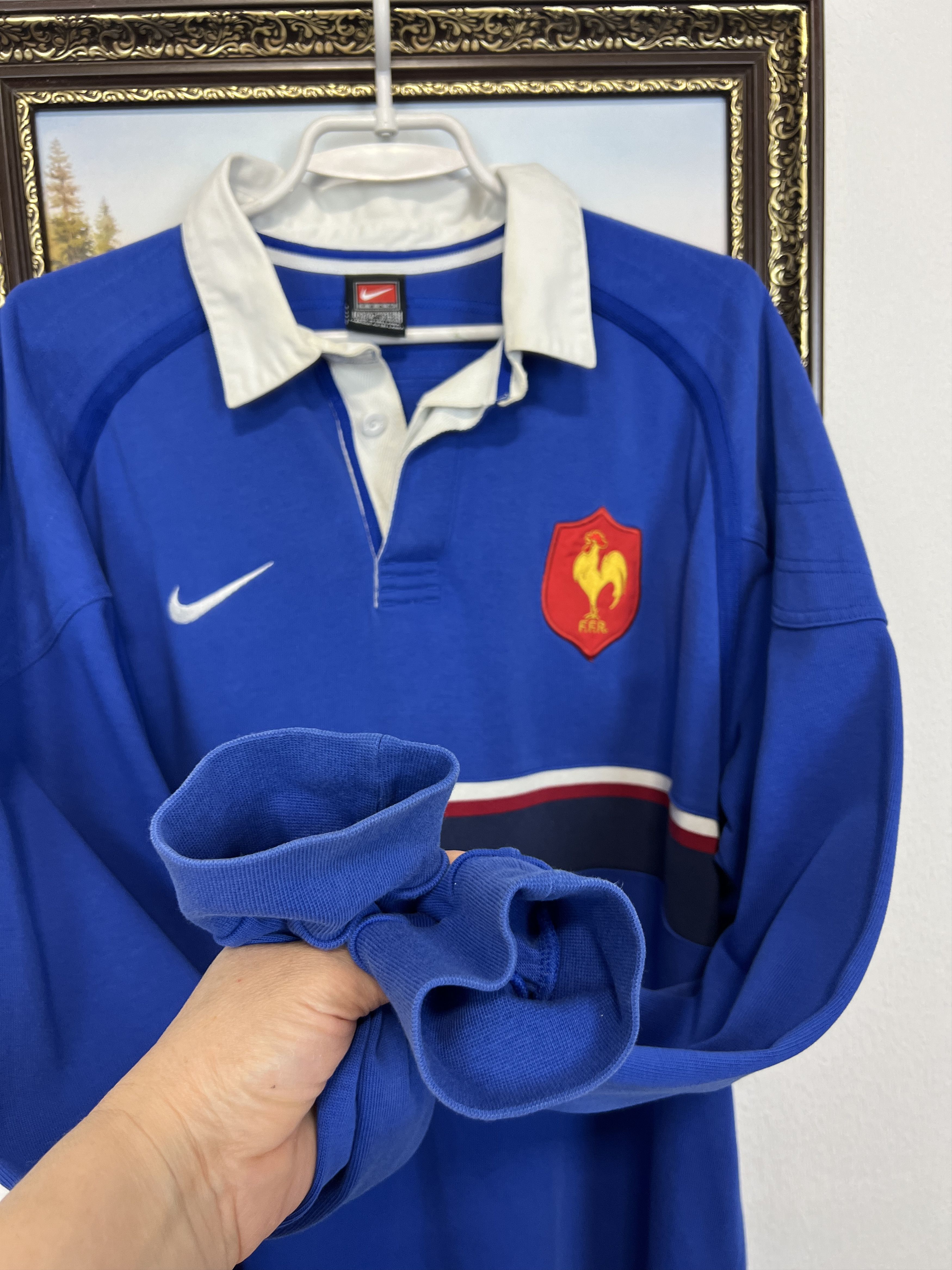 Nike Vintage 90's France Rugby Union Long Sleeve Jersey Trikot Size US XL / EU 56 / 4 - 5 Thumbnail