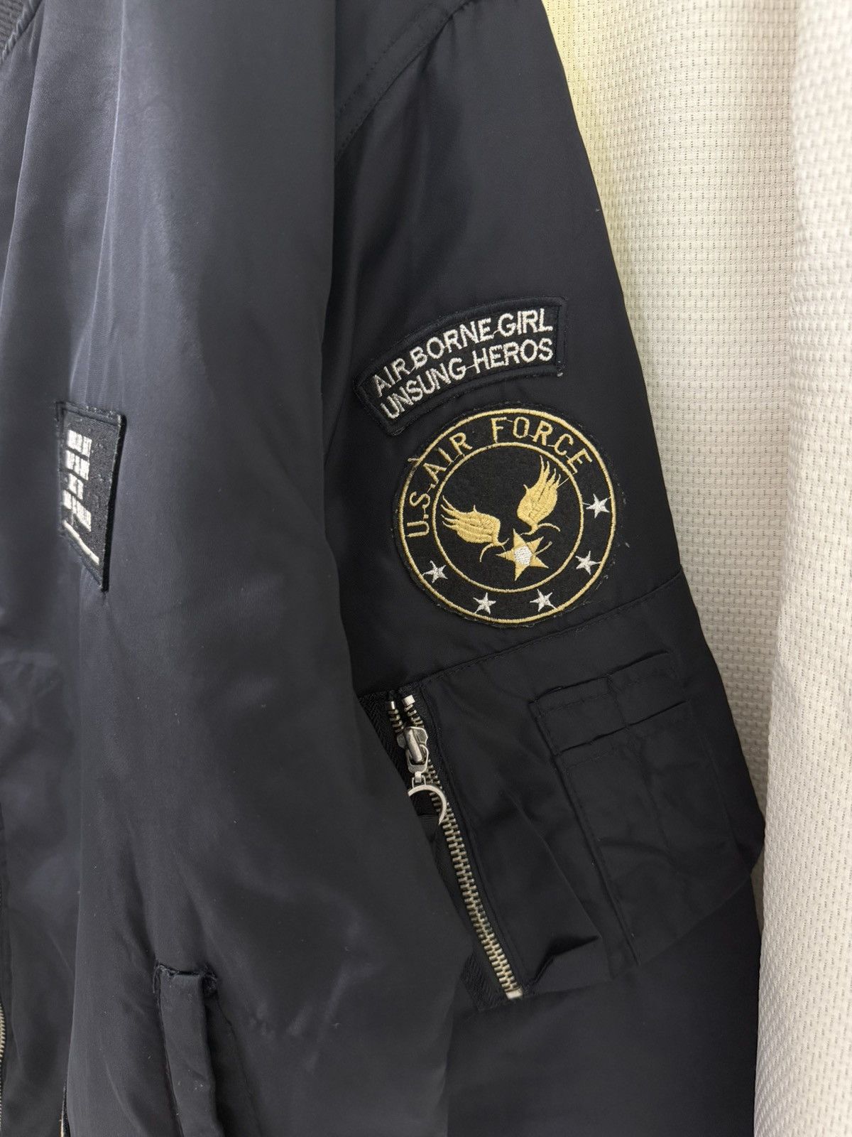 Vintage Vintage‼️ MA-1 Style Airforce Bomber Jacket Embroidery Patche Size US M / EU 48-50 / 2 - 5 Thumbnail