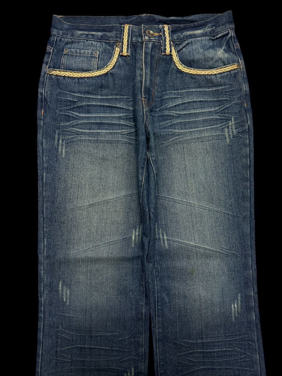 Vintage BAGGY FLARE 90s Style Japanese Ware Rusty Mudwash Clawmark Size US 30 / EU 46 - 3 Thumbnail