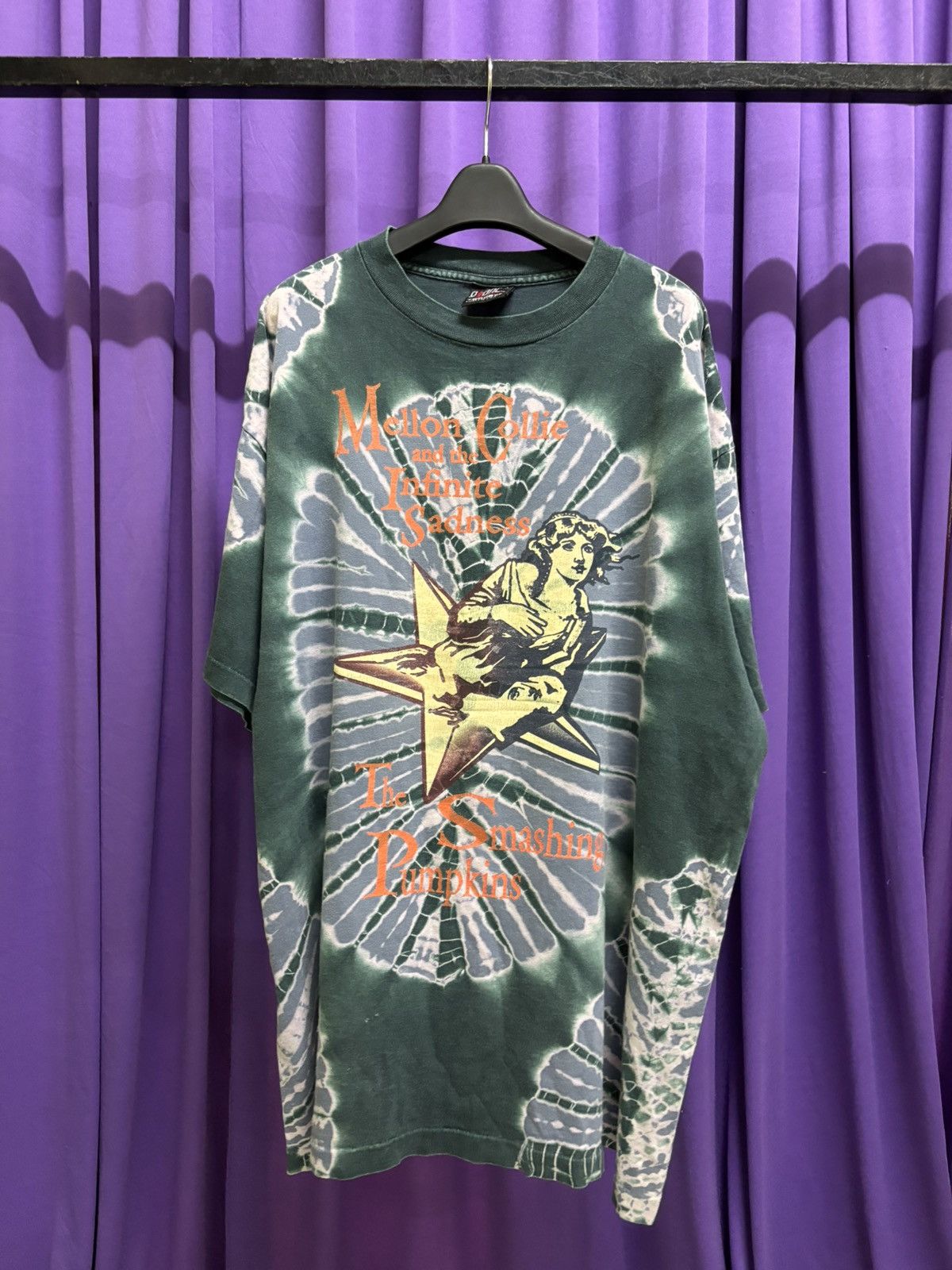 rare vintage the smashing pumpkins tie dye distressed erd
