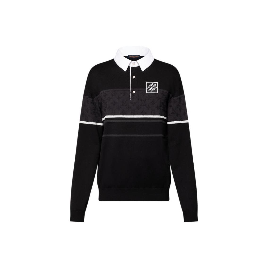 Louis Vuitton Louis Vuitton Striped Long Sleeve Polo Shirt Size L Size US L / EU 52-54 / 3 - 1 Thumbnail