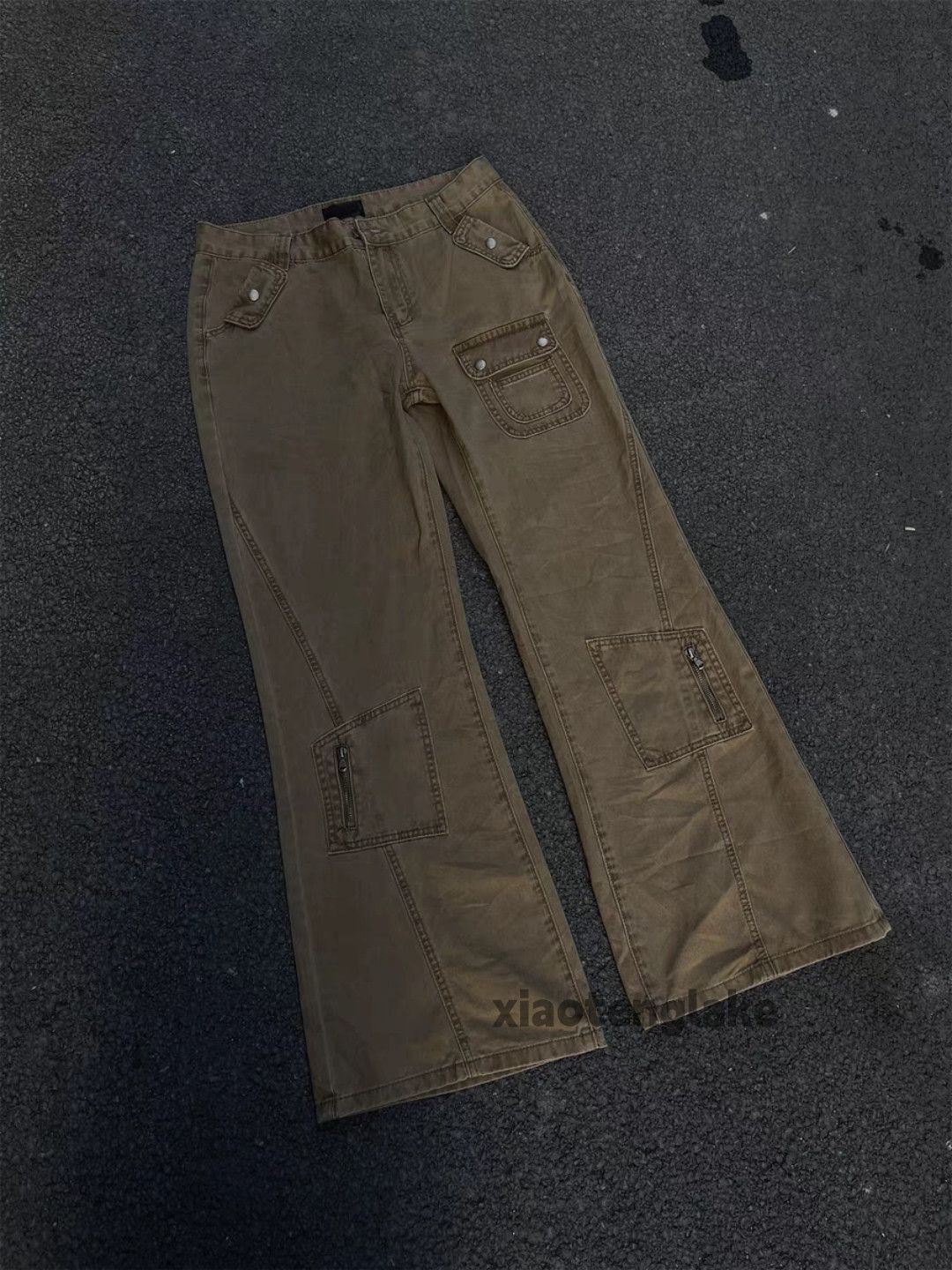 Designer × Japanese Brand × Vintage washed faded utility carpenter flared cargo pants Size US 32 / EU 48 - 4 Thumbnail