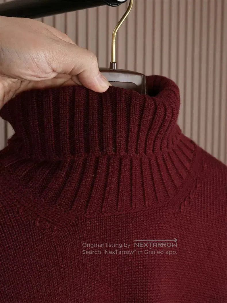 Loro Piana Loro Piana Men's Burgundy Turtleneck Cashmere Sweater. Size US L / EU 52-54 / 3 - 2 Thumbnail