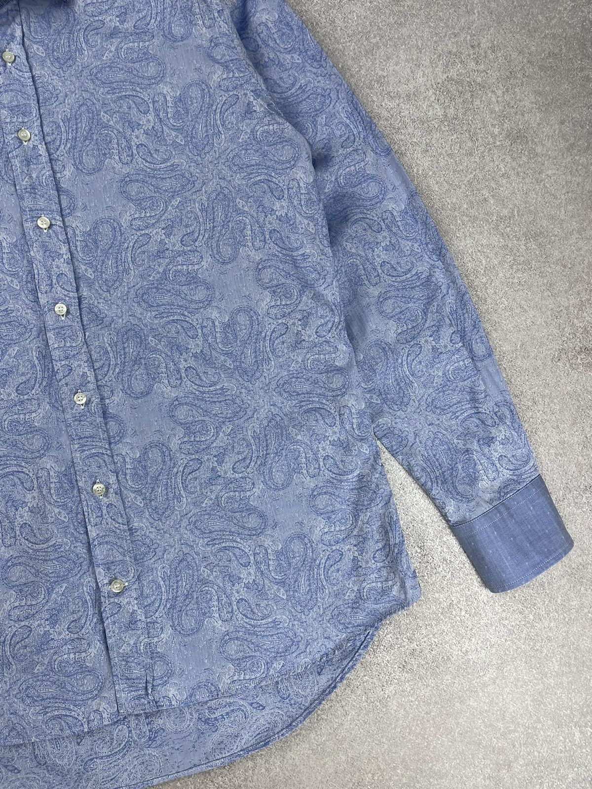 Etro Etro Printed Long Sleeve Shirt Blue Size US S / EU 44-46 / 1 - 2 Thumbnail