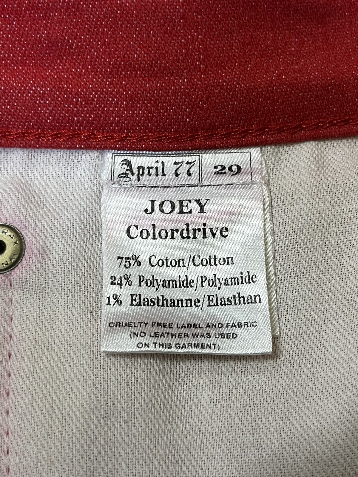 April 77 APRIL 77 JOEY COLORDRIVE SLIM FIT JEANS Size US 31 - 16 Thumbnail