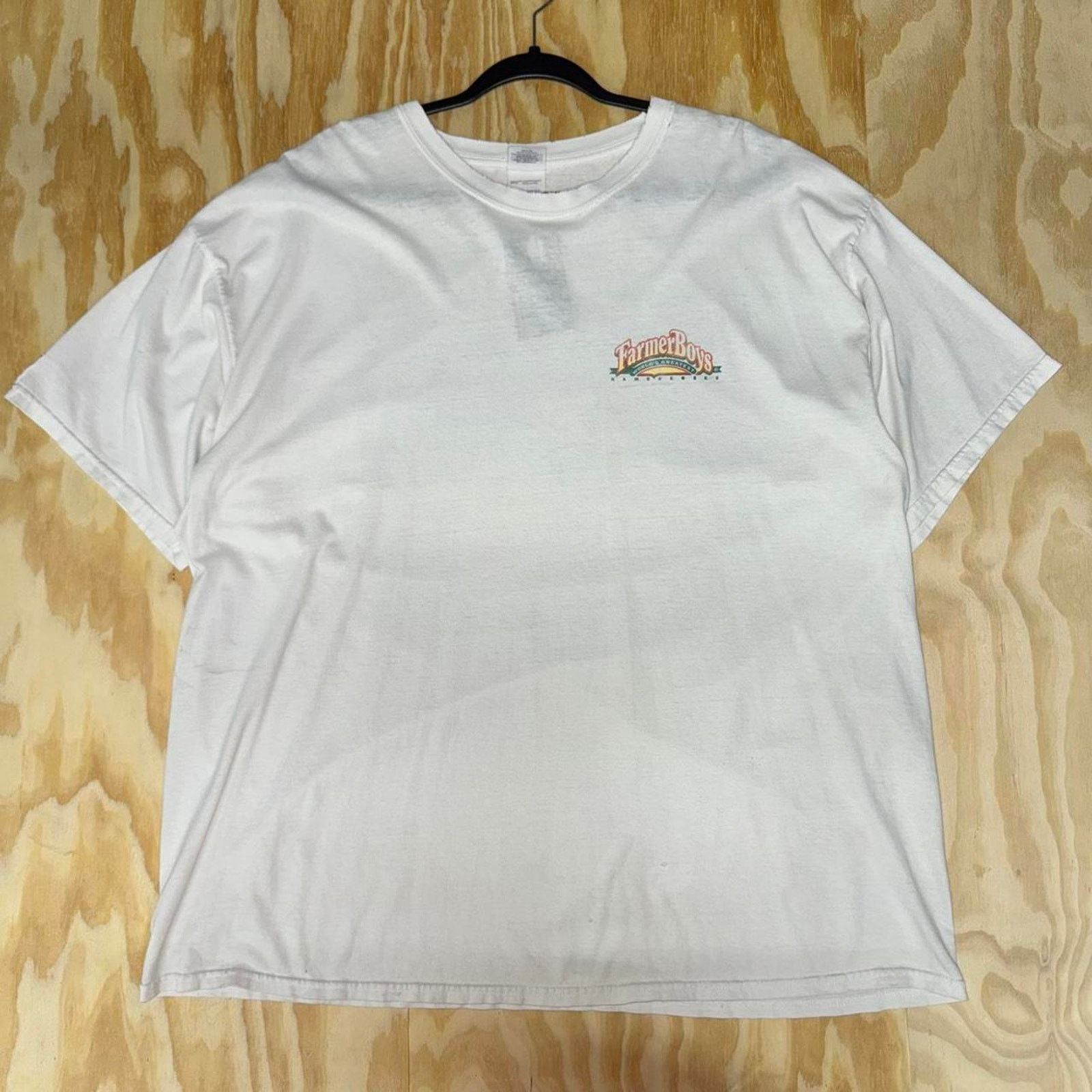 Gildan Vintage y2k farmer boys hamburger joint 2000s t-shirt Size US XXL / EU 58 / 5 - 2 Thumbnail