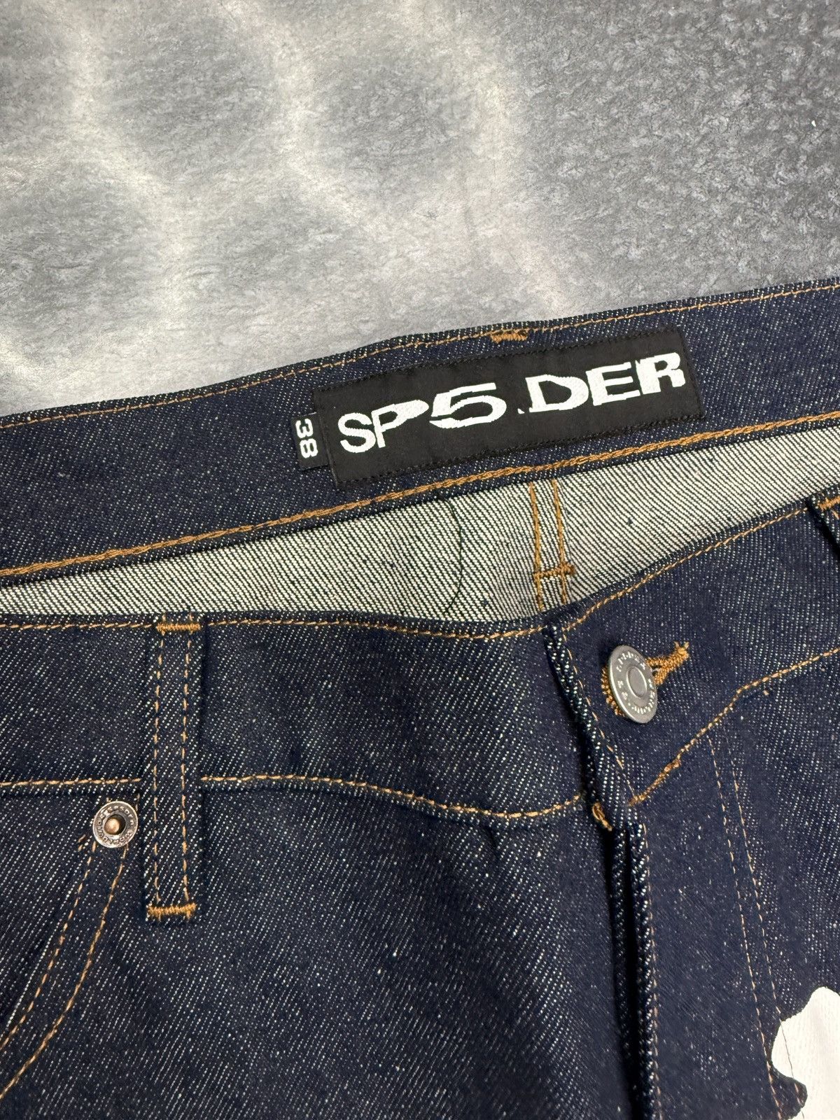 Sp5der Sp5der V3 Logo Denim Shorts Size US 38 / EU 54 - 3 Thumbnail
