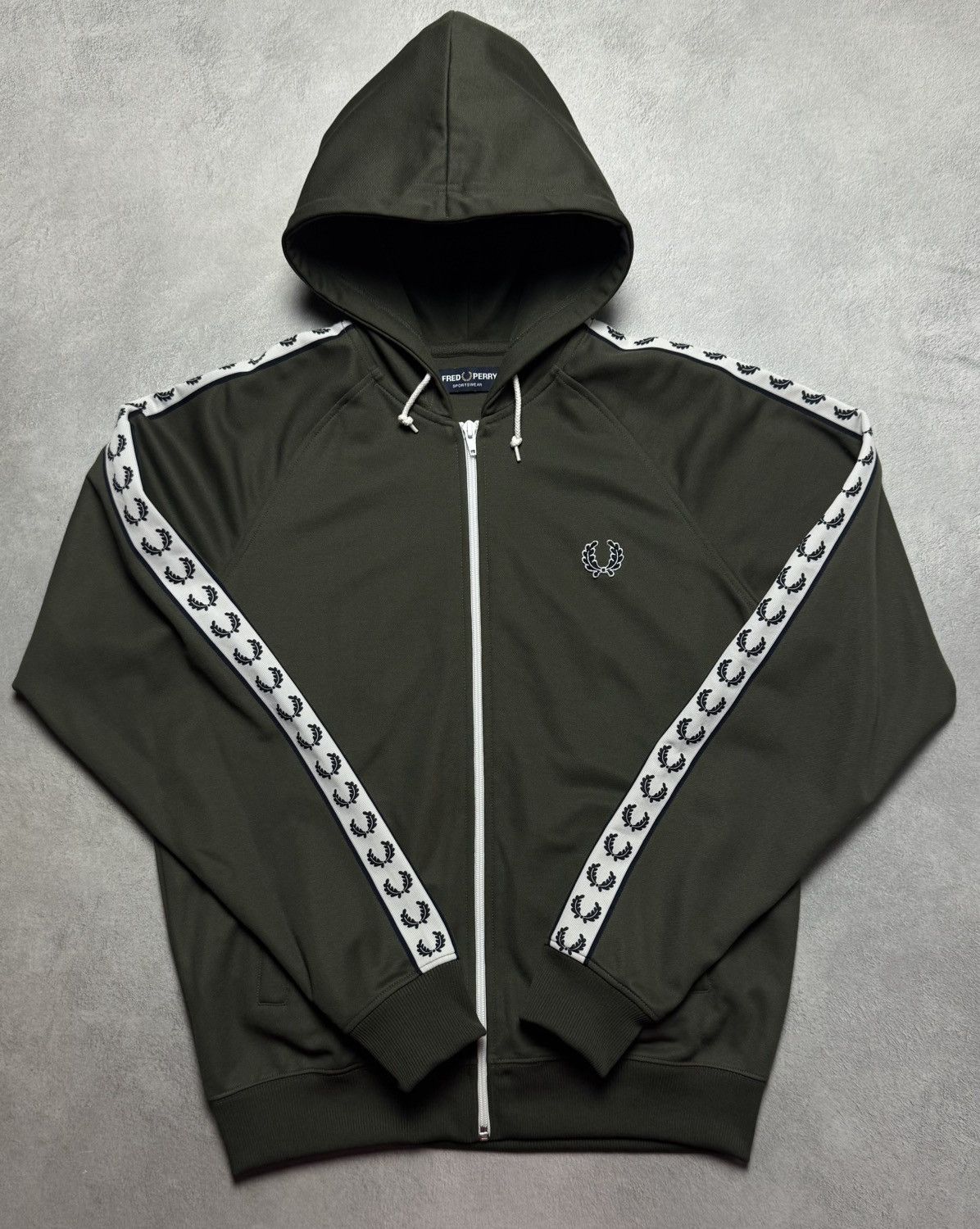 Fred Perry × Stussy fred perry x stussy tape track jacket rare zip