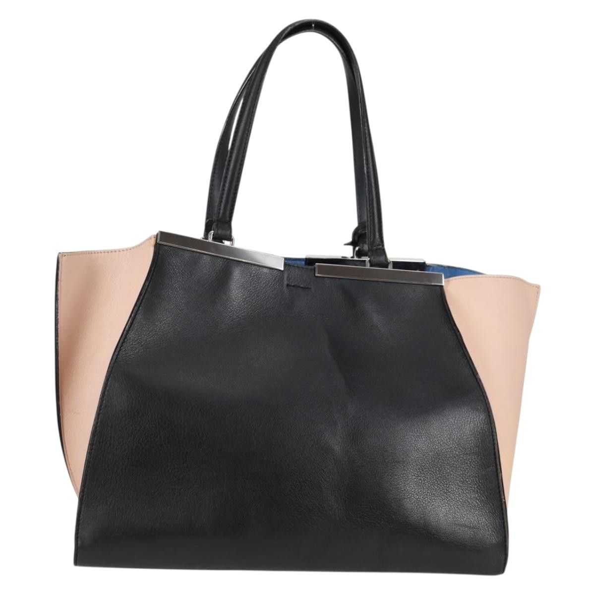 Fendi FENDI Toilojour Tote Bag Leather Black Silver Size ONE SIZE - 3 Thumbnail