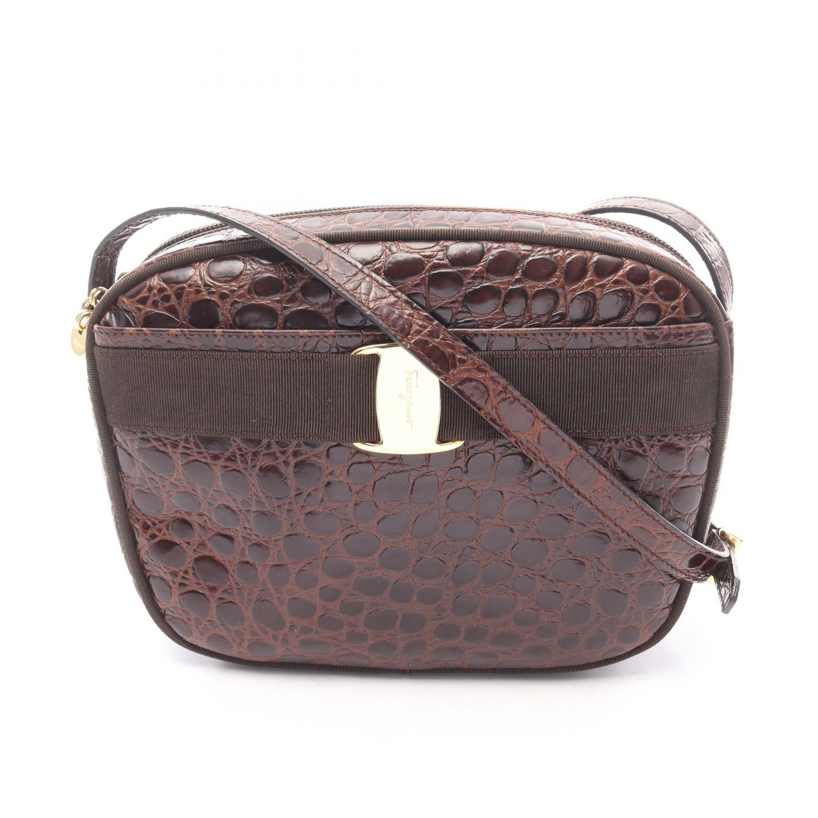 Salvatore Ferragamo Salvatore Ferragamo Salvatore Ferragamo Vara Ribbon Leather Shoulder Bag Leather Shoulder Bag DUTY FREE for USA Size ONE SIZE - 1 Thumbnail