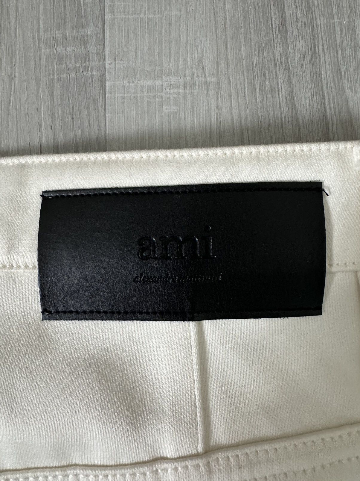 Ami Paris Off-White Alex Fit Trousers