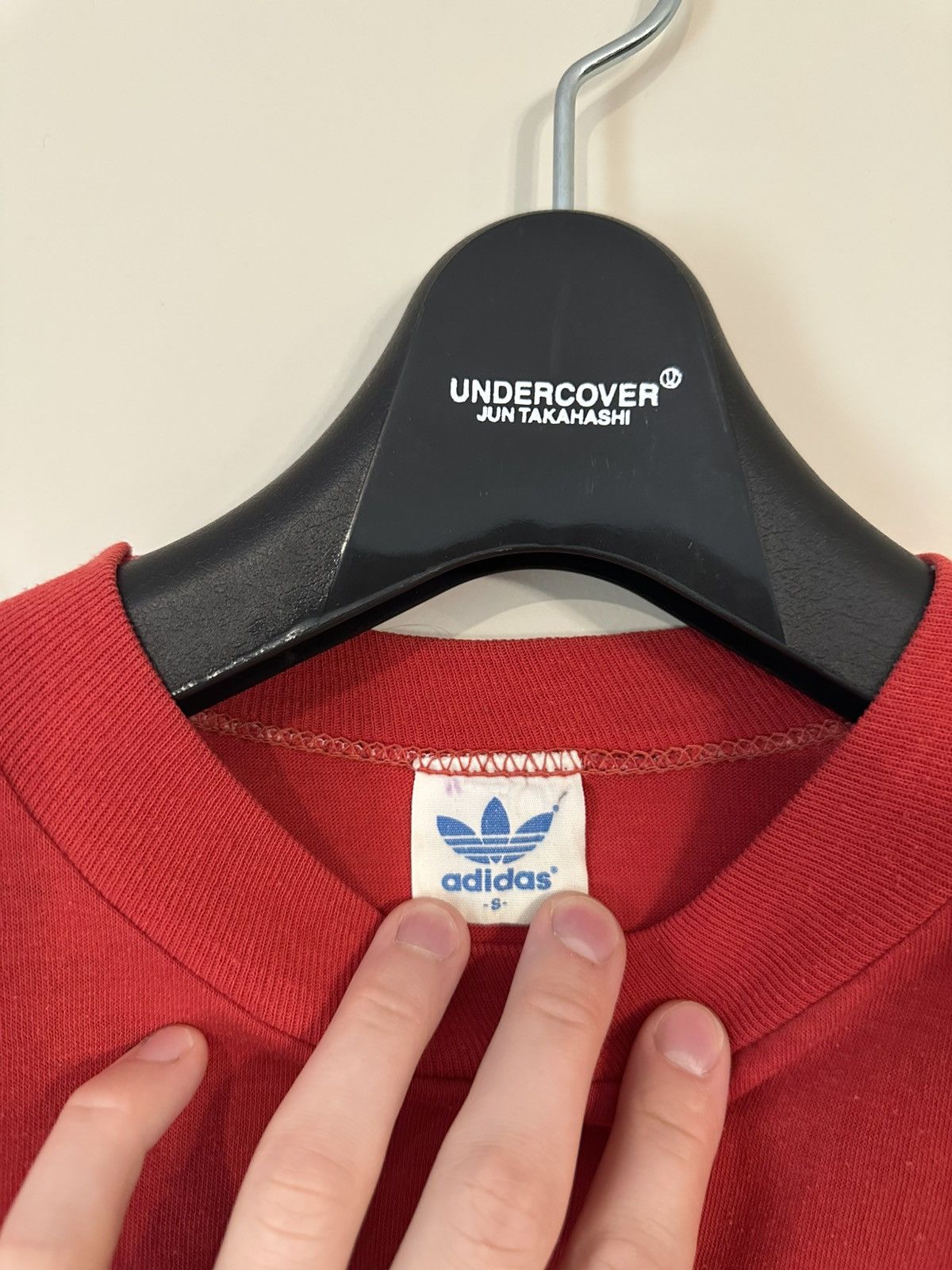 Adidas Vintage 80s Adidas Two-Sided Trefoil Tee Size US S / EU 44-46 / 1 - 7 Thumbnail