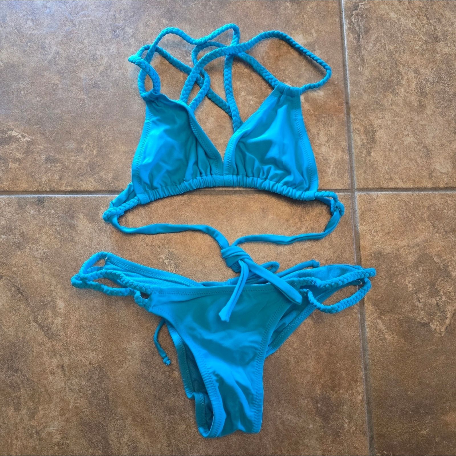 Other Teal Wave | FYS | Kona Bikini Set Size ONE SIZE - 3 Thumbnail