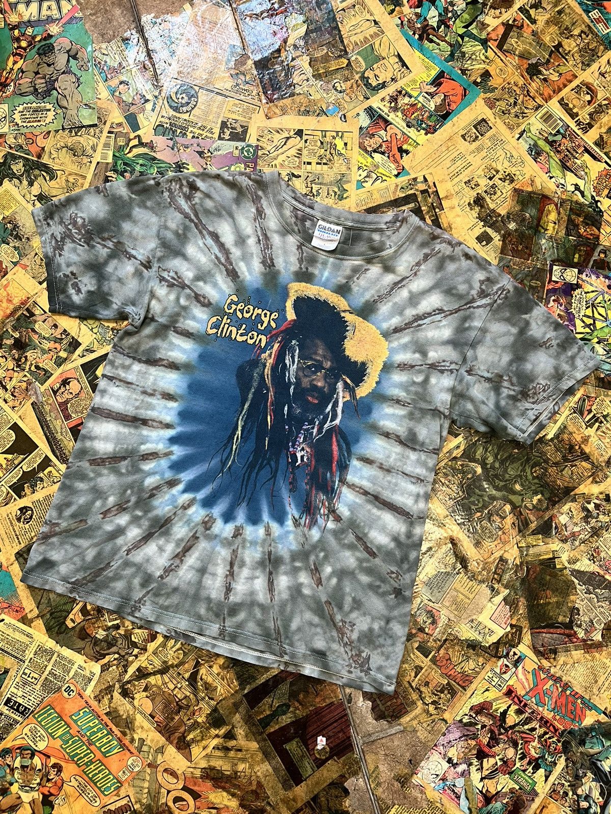 Band Tees × Vintage 90’s George Clinton Tie Dye t-shirt Size US L / EU 52-54 / 3 - 1 Thumbnail