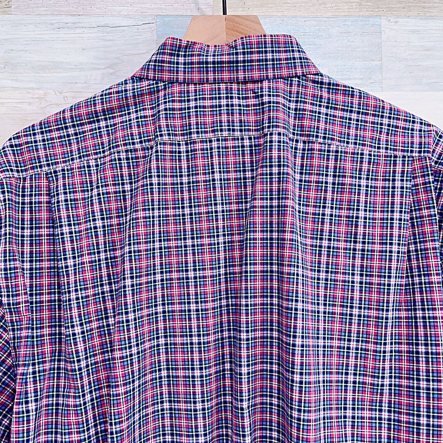 Polo Ralph Lauren POLO Ralph Lauren Slim Cotton Stretch Shirt Blue Plaid XXL Size US XXL / EU 58 / 5 - 4 Thumbnail