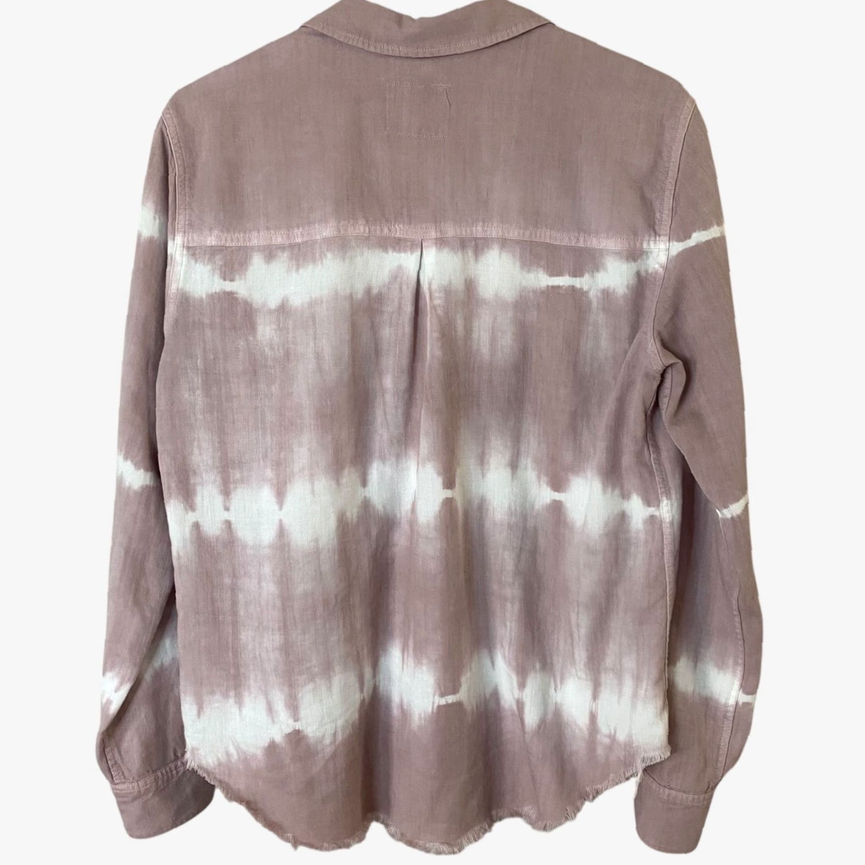 Rails Rails Ingrid Raw-Hem Shirt Women's M Pink & White Tie-Dye Button-Up Size M / US 6-8 / IT 42-44 - 4 Thumbnail