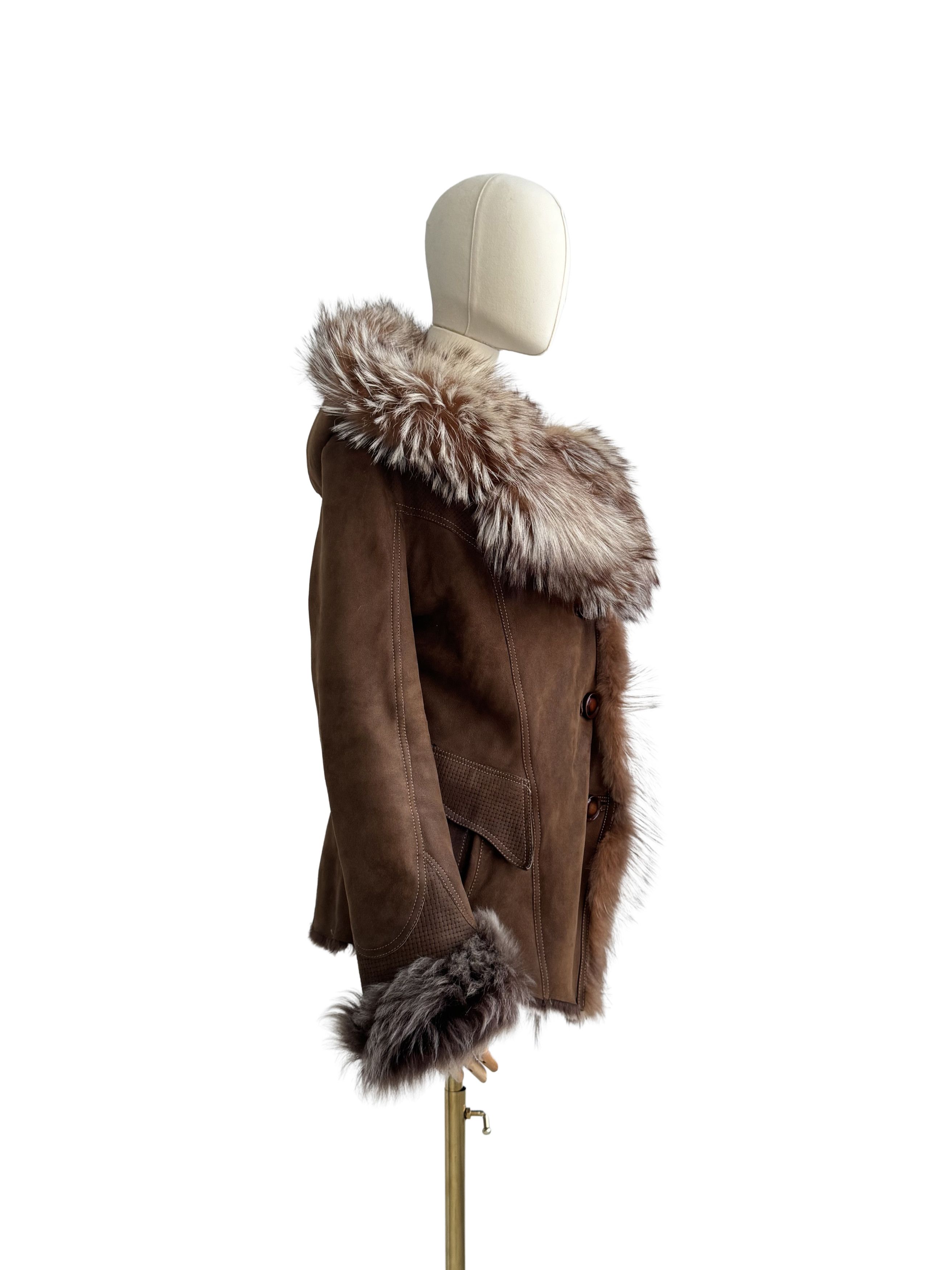Japanese Brand Vintage Genuine Leather/Real Fur Hooded Jacket Size M / US 6-8 / IT 42-44 - 1 Thumbnail