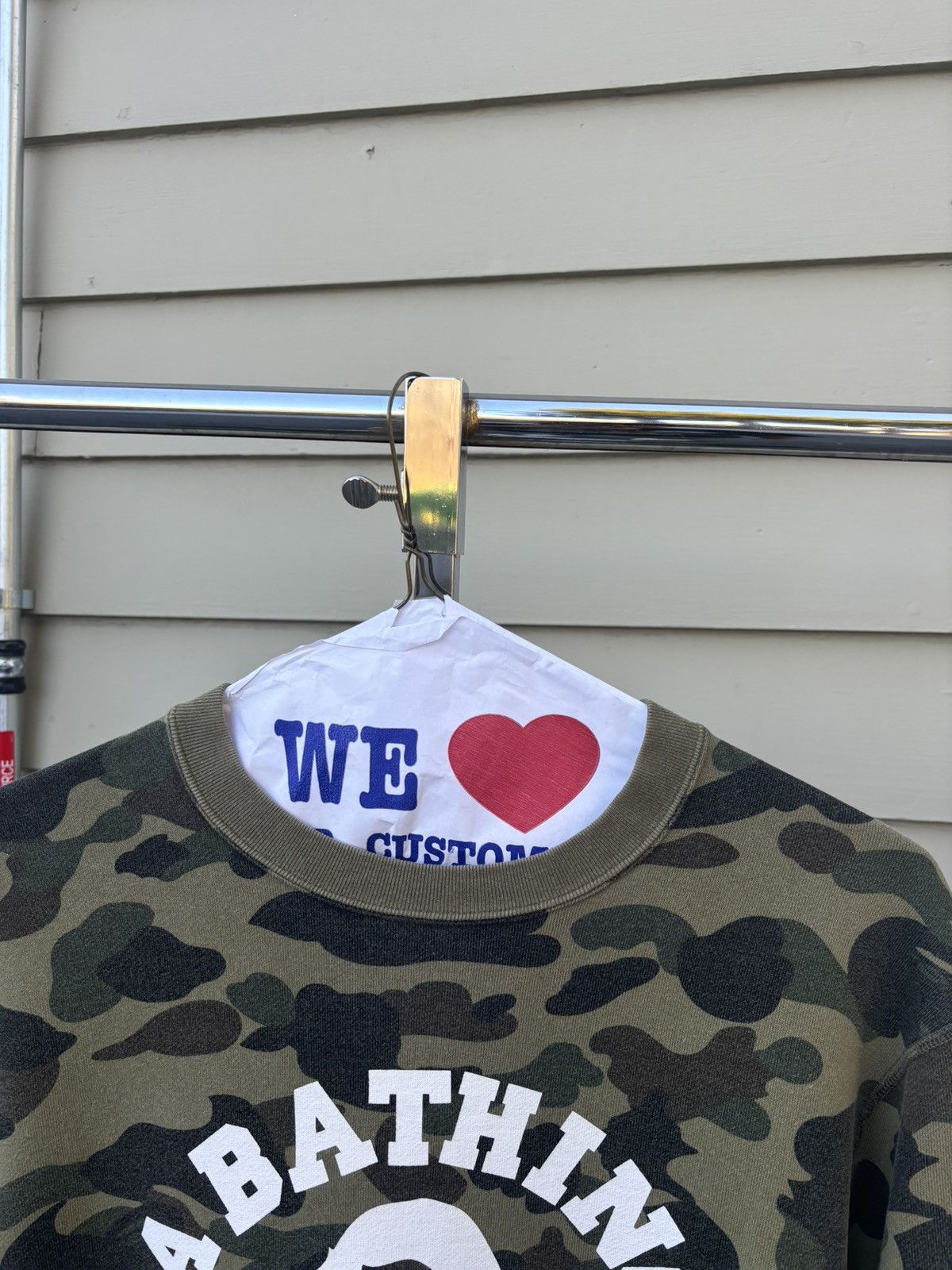 Bape Bape green camo crewneck Size US XL / EU 56 / 4 - 2 Thumbnail
