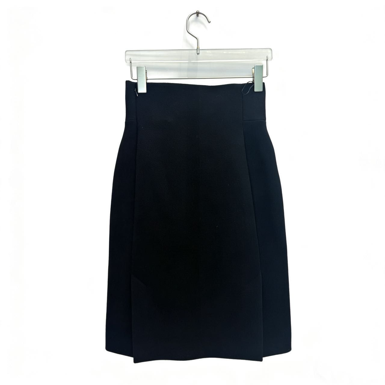 Balenciaga Balenciaga Black Wool Midi Skirt K26WX Size 25" / US 0 / IT 36 - 2 Thumbnail