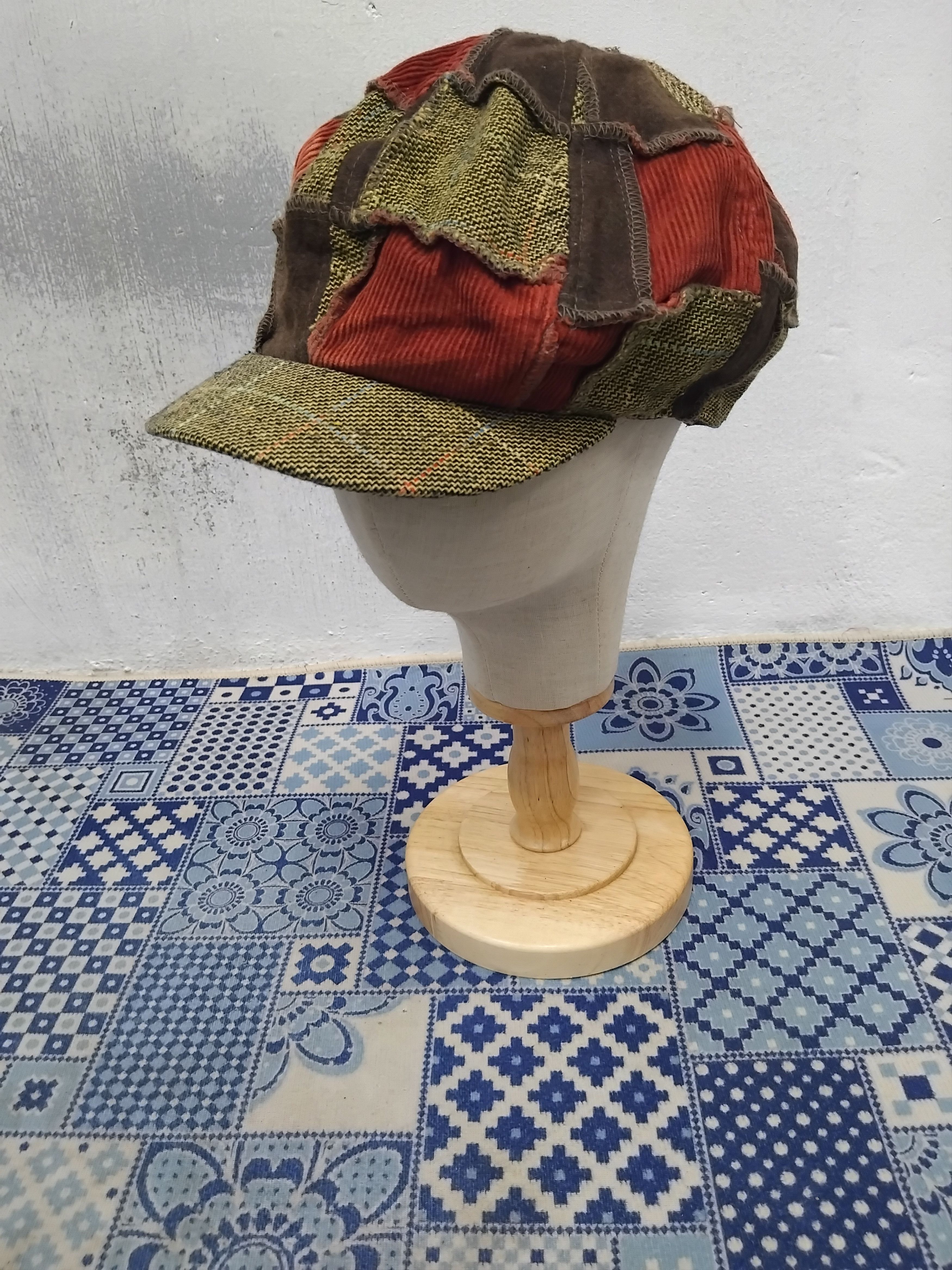 Japanese Brand Patchwork checkered Japanese inspired cap Size ONE SIZE - 1 Thumbnail