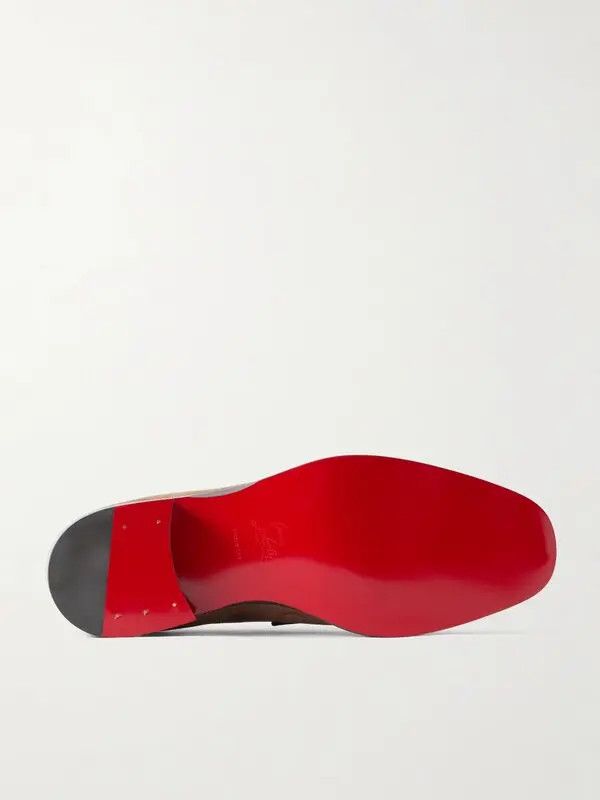Christian Louboutin os11x0526 Chambelimoc Suede Loafers in Brown Size US 9 / EU 42 - 3 Thumbnail