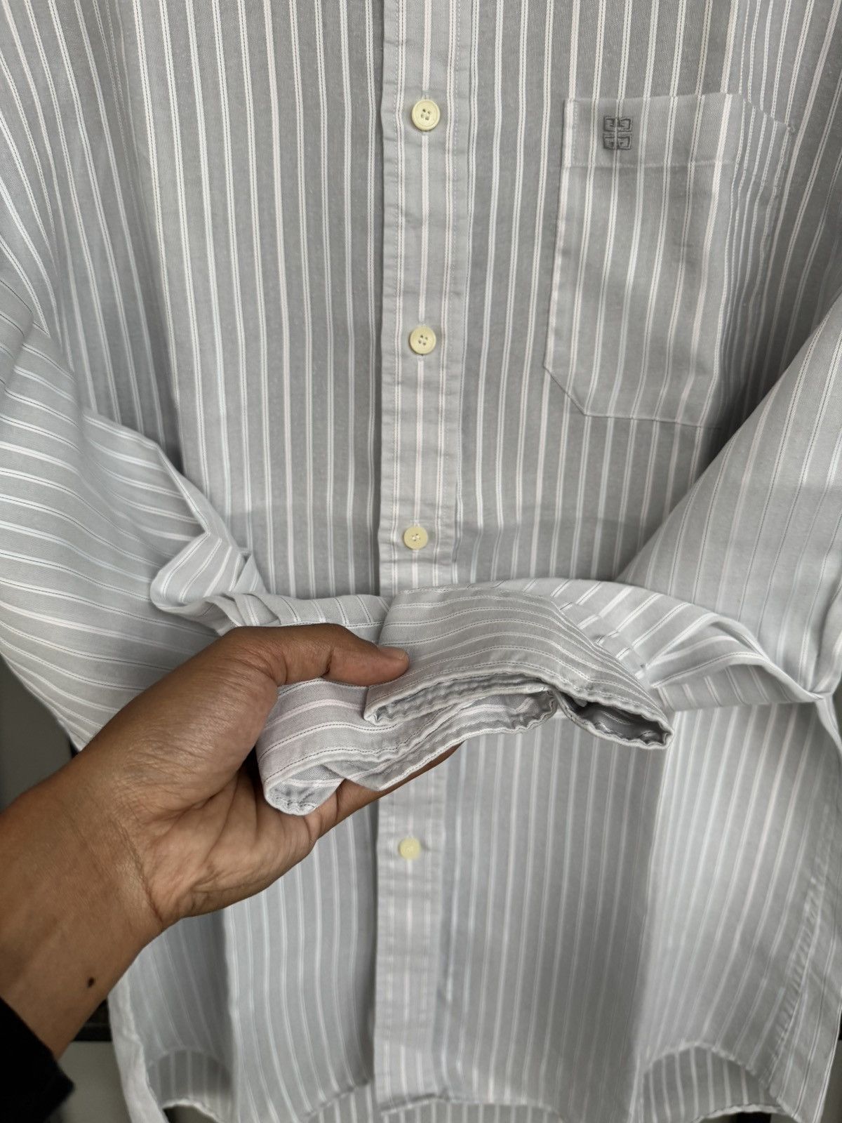 Givenchy GIVENCHY MEN STRIPE LONG SHIRT Size US XL / EU 56 / 4 - 4 Thumbnail