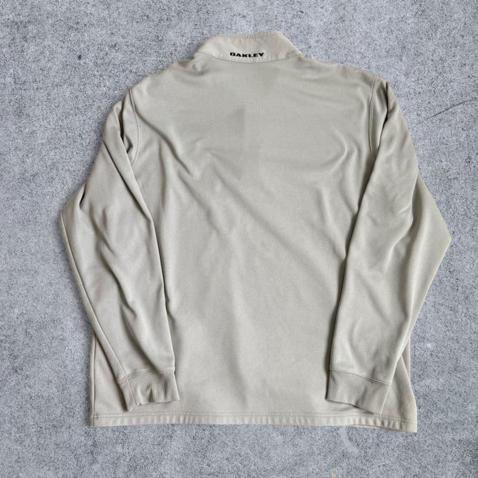 Oakley Oakley 2000s Light Grey 1/4 Zip Pullover Sweatshirt Size US XL / EU 56 / 4 - 5 Thumbnail
