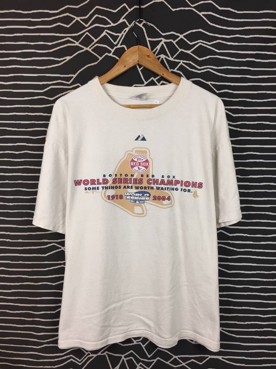 Majestic Vtg 2004 Boston Red Sox World Series Champions Tee Size US XL / EU 56 / 4 - 1 Thumbnail