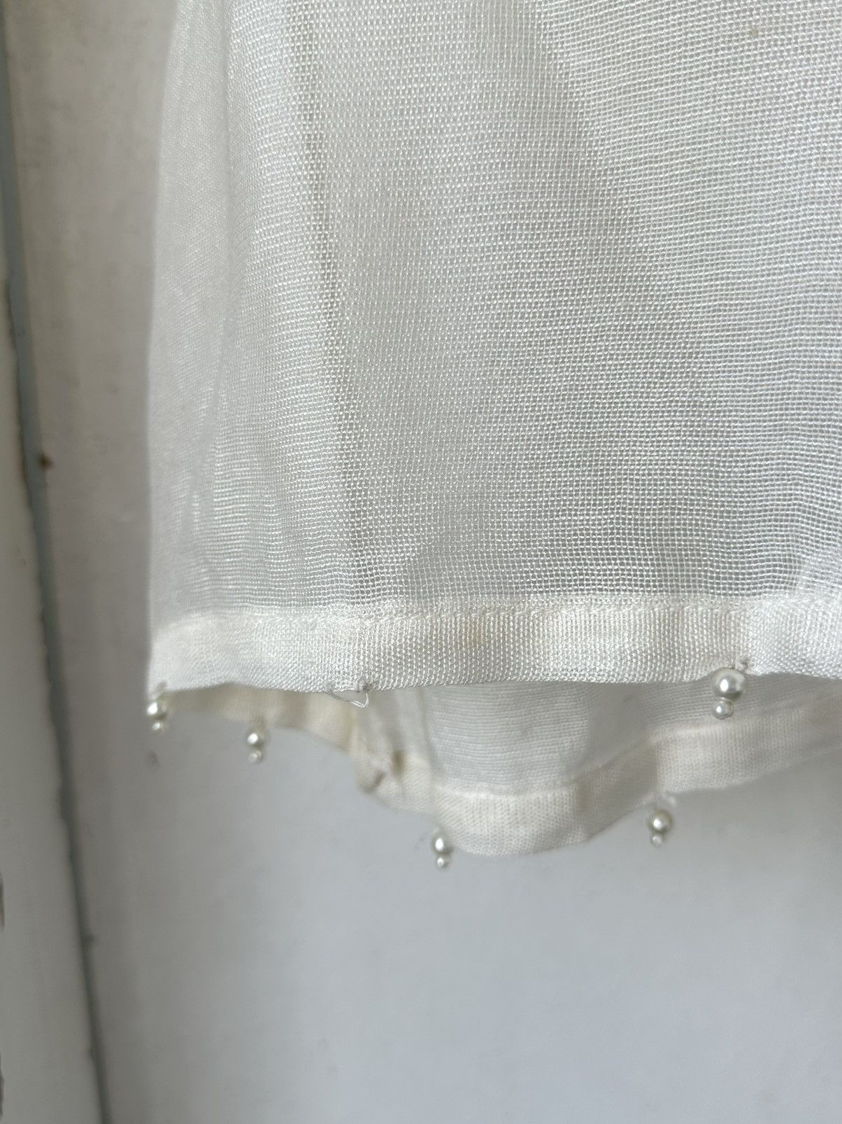 Vintage Vintage Mesh White Embroidered Flowers Blouse Size S / US 4 / IT 40 - 10 Thumbnail