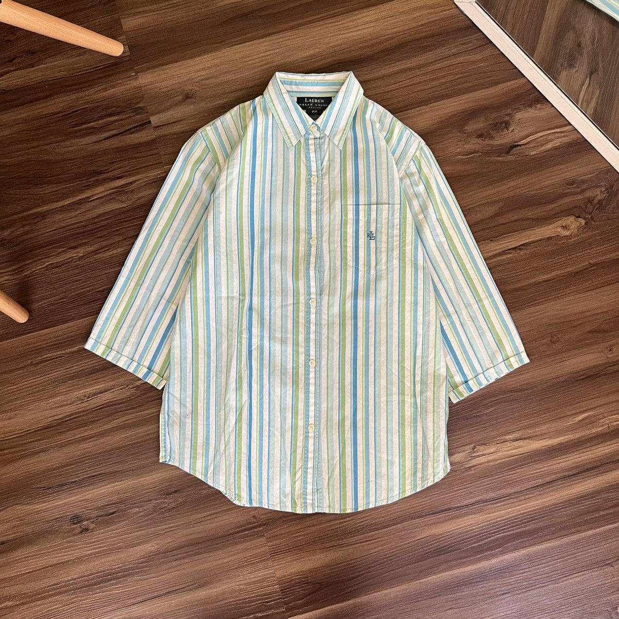 Ralph Lauren Vintage 90s Ralph Lauren Stripe Button up shirt Size M / US 6-8 / IT 42-44 - 1 Thumbnail