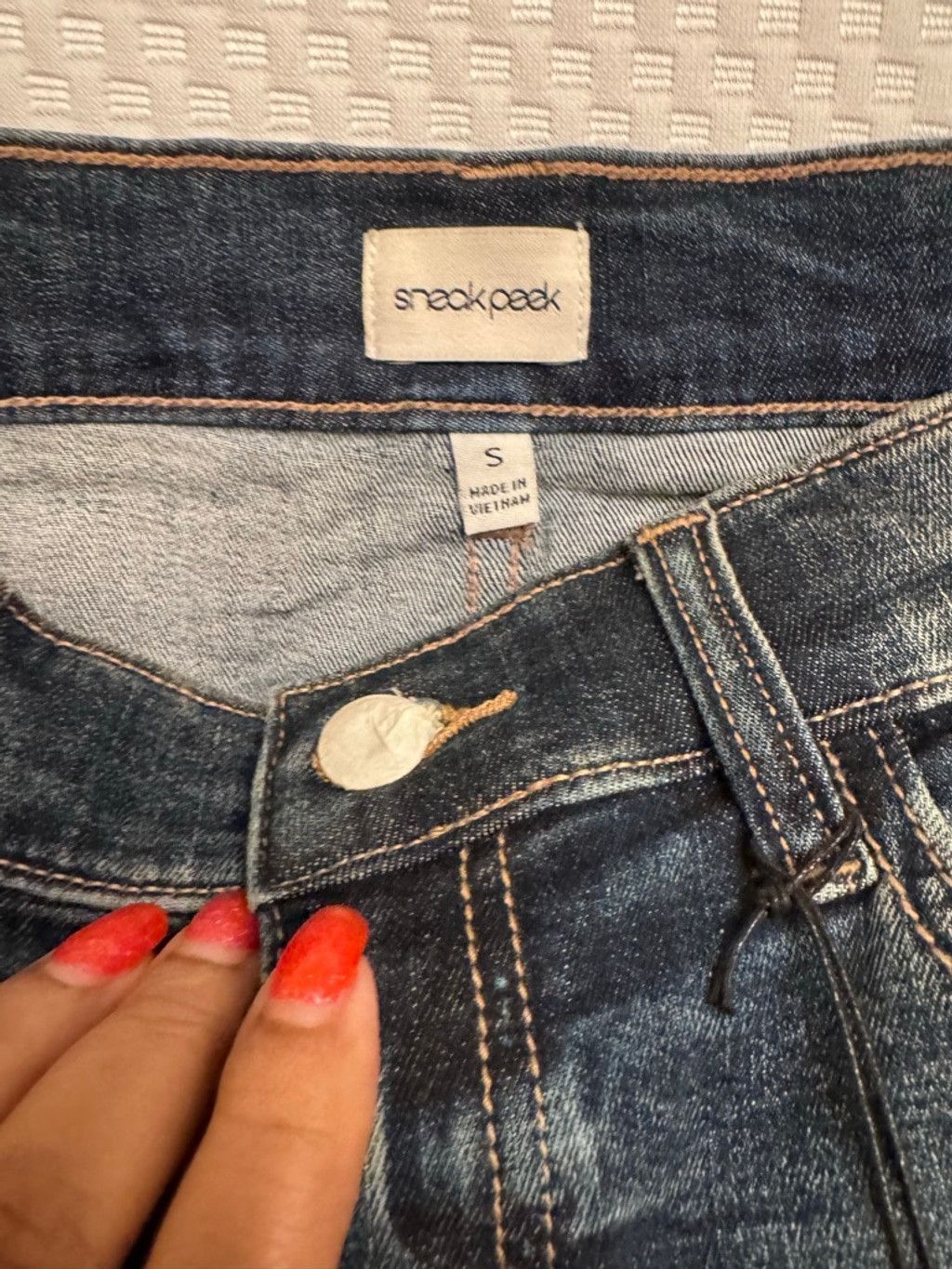 Sneaky Steve Sneak Peek Distressed Denim Mini Skirt Small Size 28" / US 6 / IT 42 - 6 Thumbnail