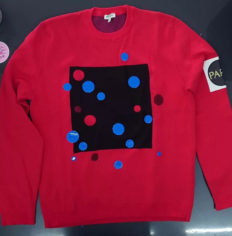 Kenzo Kenzo Red Sweatshirt with Dot Print - dmc Size M / US 6-8 / IT 42-44 - 1 Thumbnail