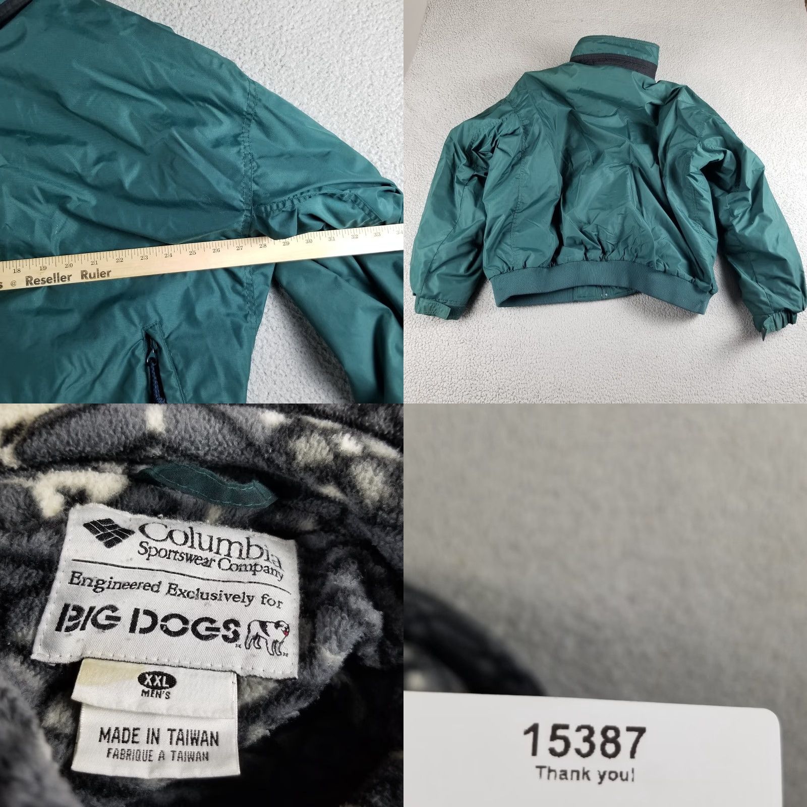 Big Dogs VINTAGE Big Dogs X Columbia Coat Mens 2XL Green Long Zip Fleece Lined Jacket Size US XXL / EU 58 / 5 - 8 Thumbnail