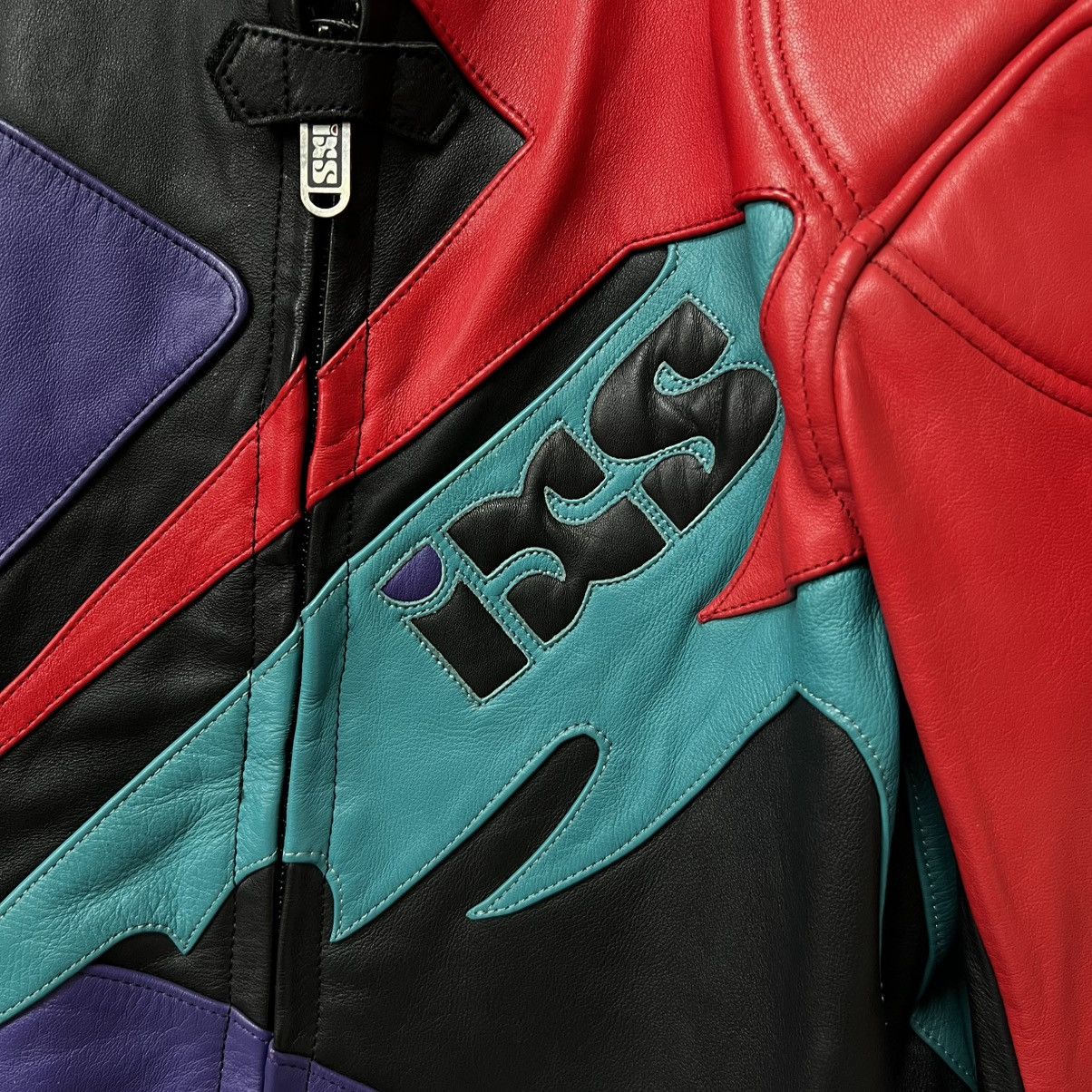 Leather iXS Motorcycle Leather Jacket Racing y2k Size M / US 6-8 / IT 42-44 - 10 Thumbnail