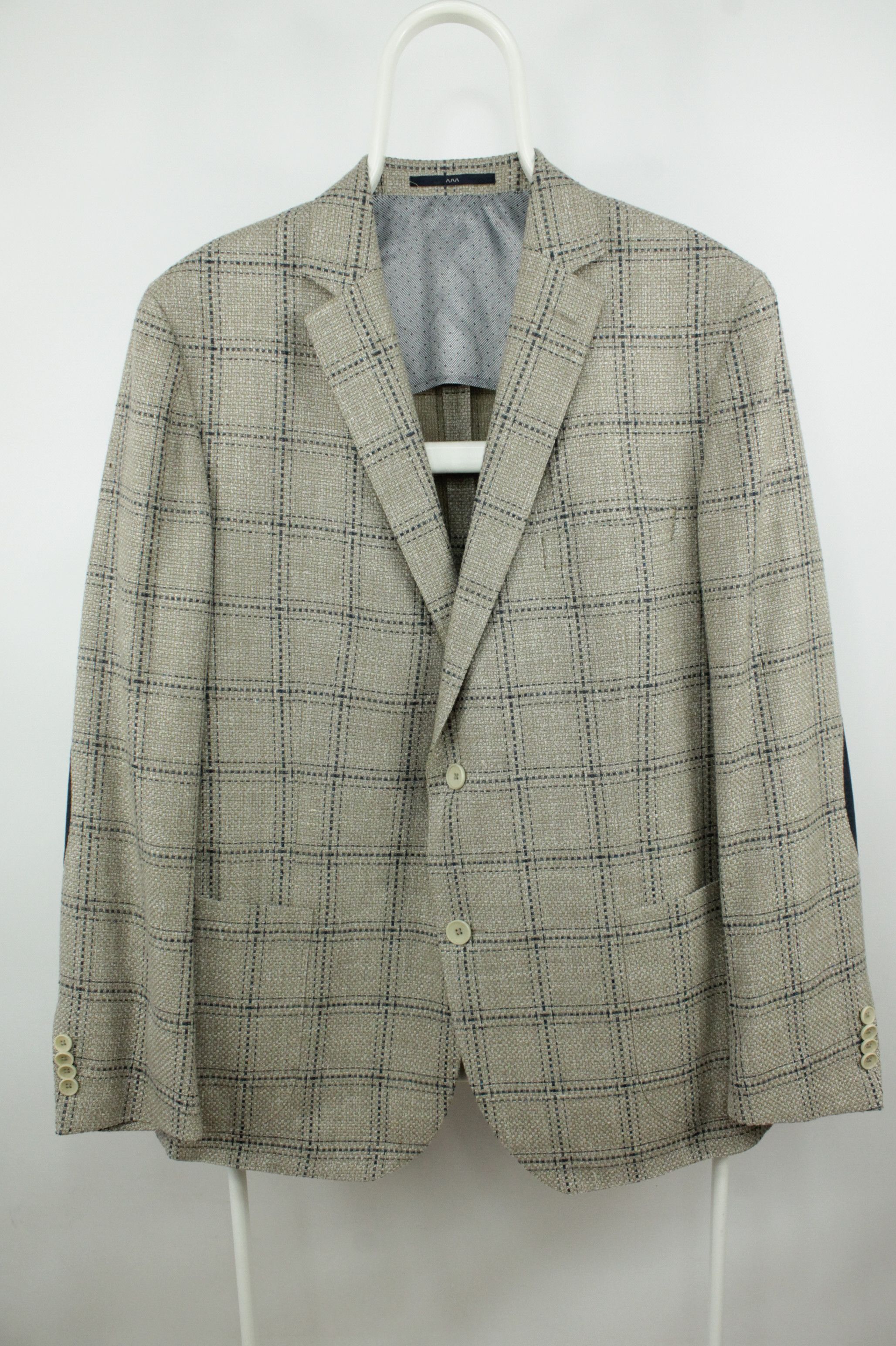 Other Eduard Dressler Knitted Wool Linen Checked Sport Coat Men's Size US L / EU 52-54 / 3 - 1 Thumbnail