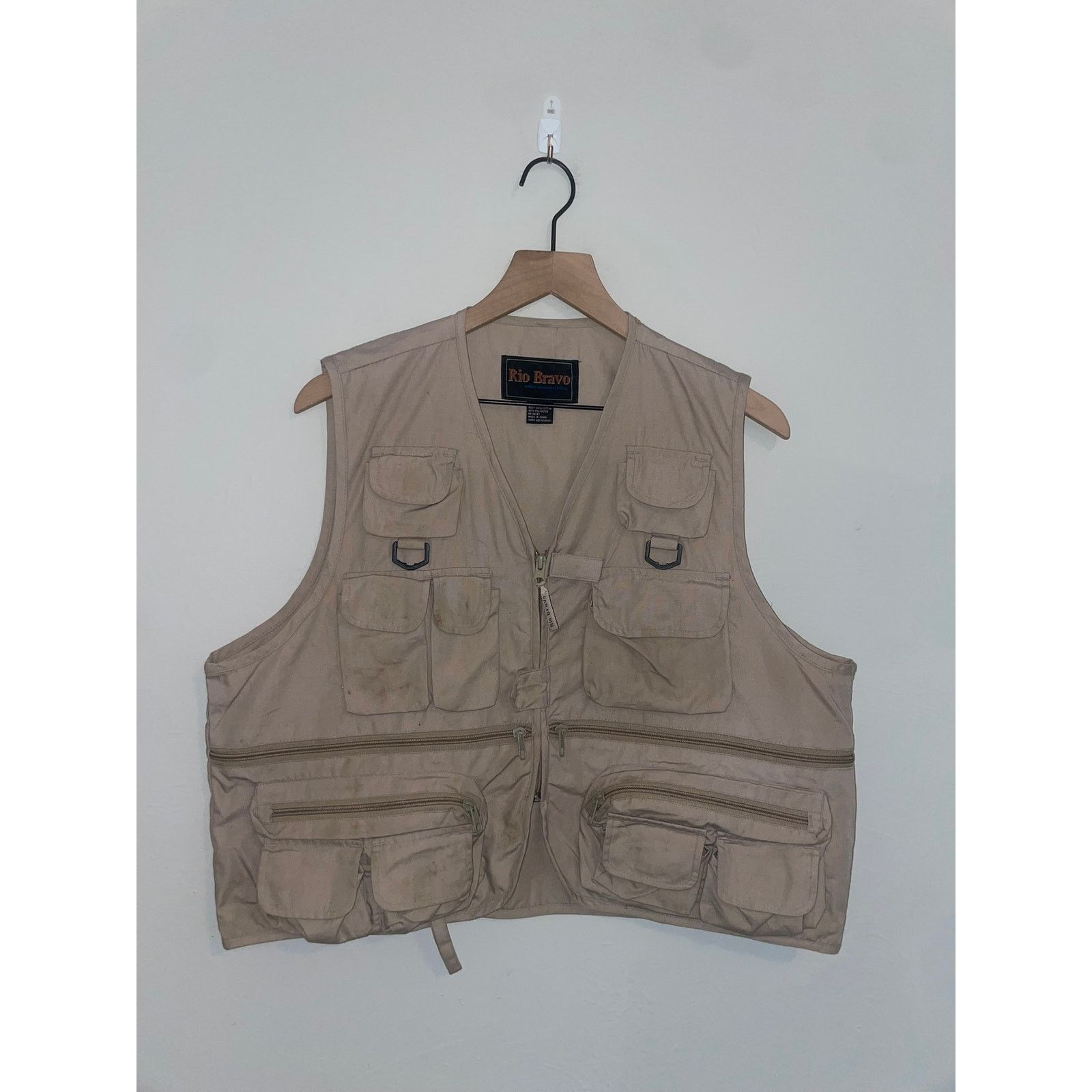 Vintage Vintage Fishing Vest Rio Bravo Outdoor Adventure Brown Large Size US L / EU 52-54 / 3 - 1 Thumbnail