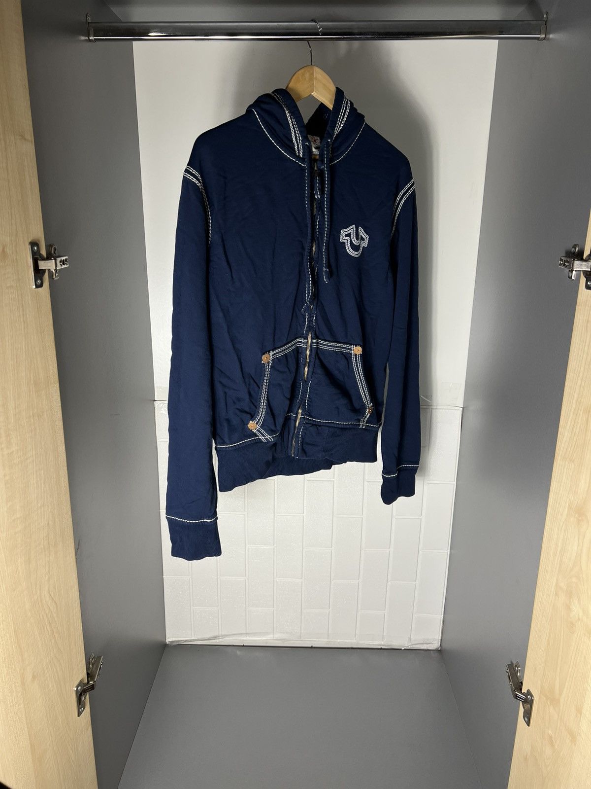 True Religion VINTAGE TRUE RELIGION ZIP HOODIE DESIGNER JAPAN STYLE Y2K Size US L / EU 52-54 / 3 - 5 Thumbnail