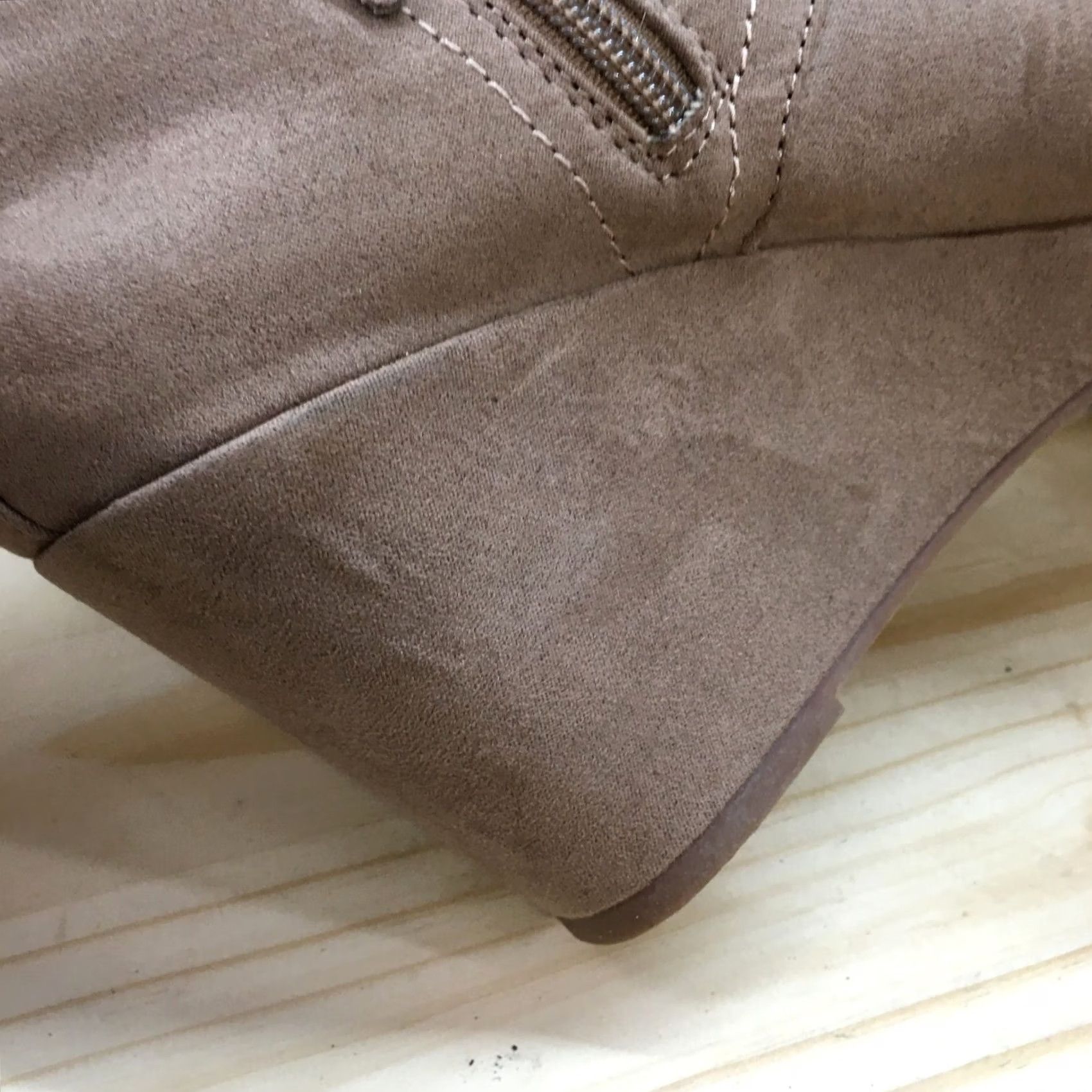 Dolce Vita Dolce Vita Boots Womens 11 Ankle Booties Wedge Brown Fabric Lace Up Zipper Size US 11 / IT 41 - 5 Thumbnail