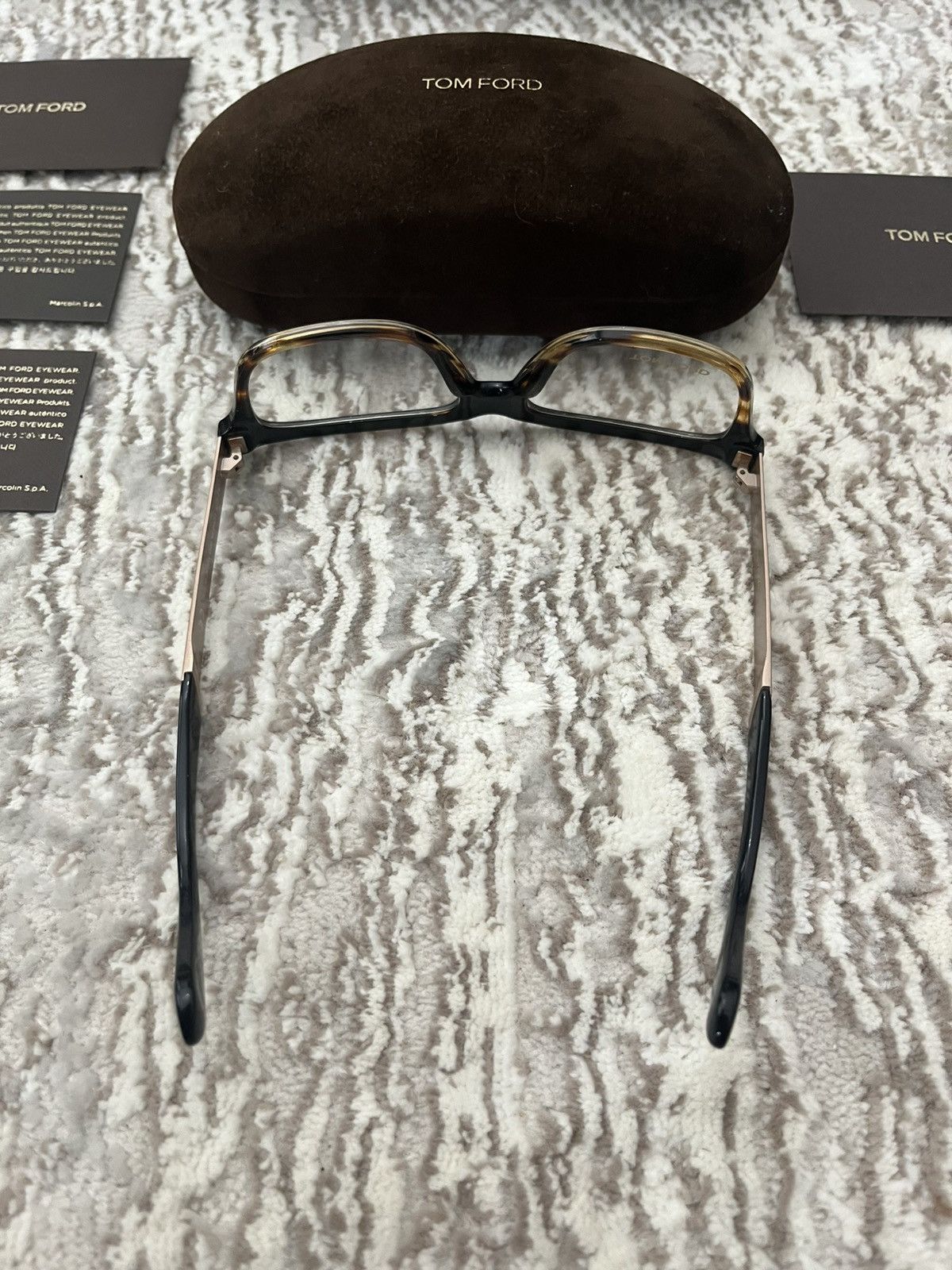 Tom Ford Tom Ford Square Block Black & Tourtise Optical Frames Glasse Size ONE SIZE - 11 Thumbnail