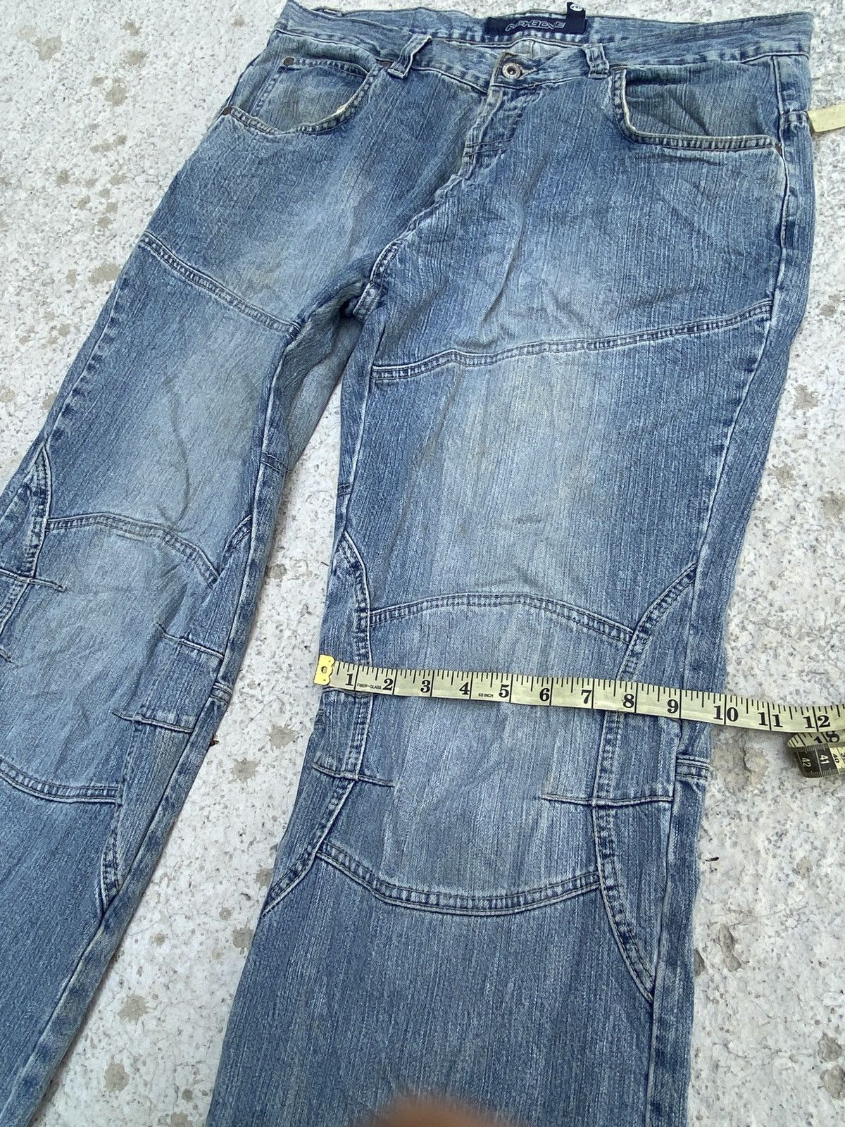 Hysteric Glamour × Japanese Brand × Vintage Flare Baggy Fishbone Denim Size US 37 - 11 Thumbnail