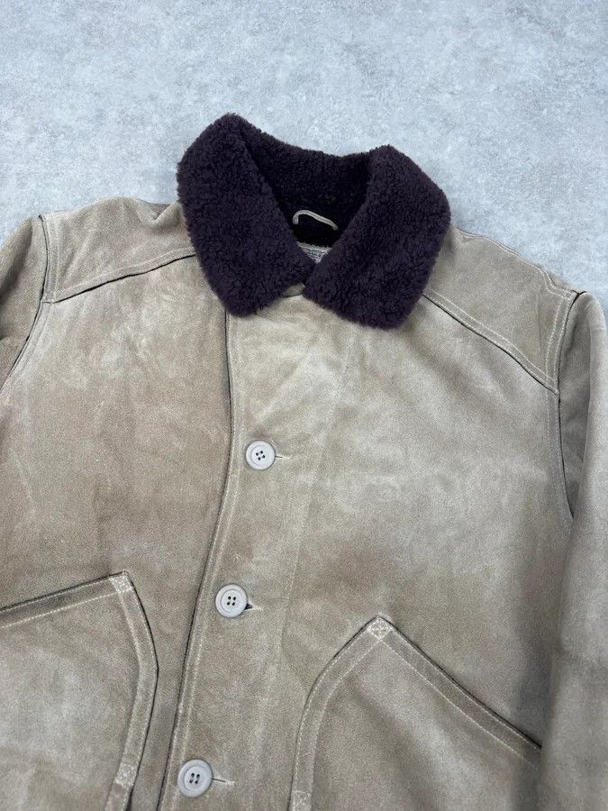 Armani 1990s Armani Beige Shearling Leather Jacket Size US M / EU 48-50 / 2 - 6 Thumbnail