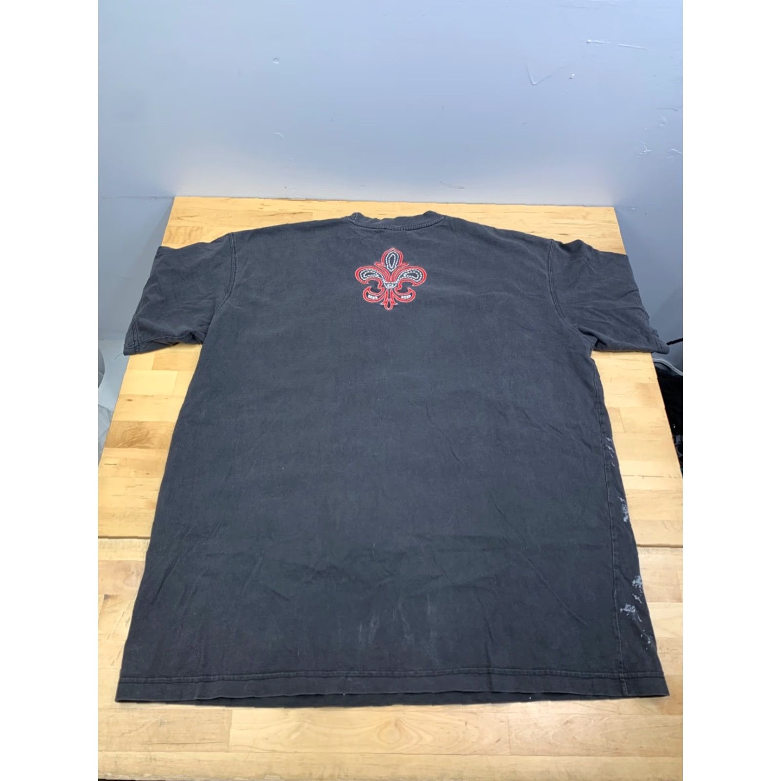 Vintage VINTAGE Fleur De Lis Shirt Mens XL Black Angel Wings Embroidered Y2K 12713 Size US XL / EU 56 / 4 - 7 Thumbnail