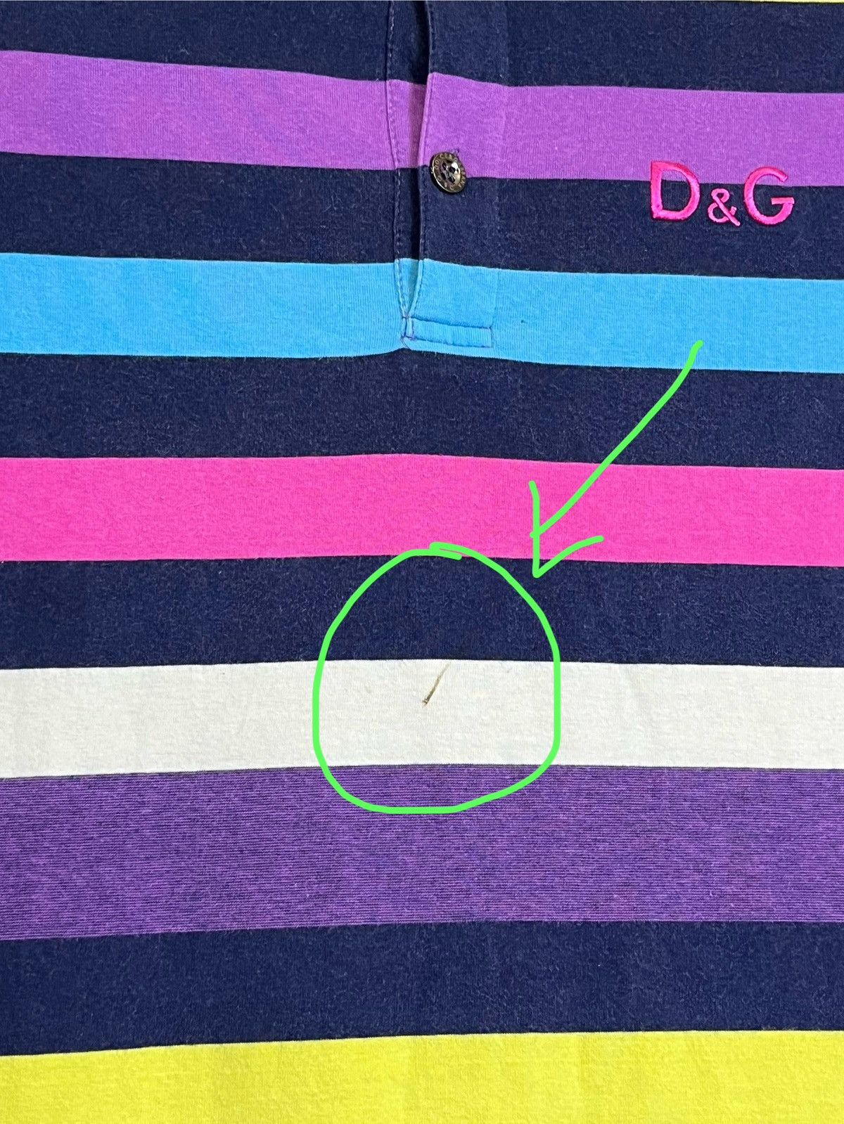 Dolce & Gabbana NICE🔥DOLCE & GABBANA STRIPED POLO SHIRT Size US XS / EU 42 / 0 - 11 Thumbnail